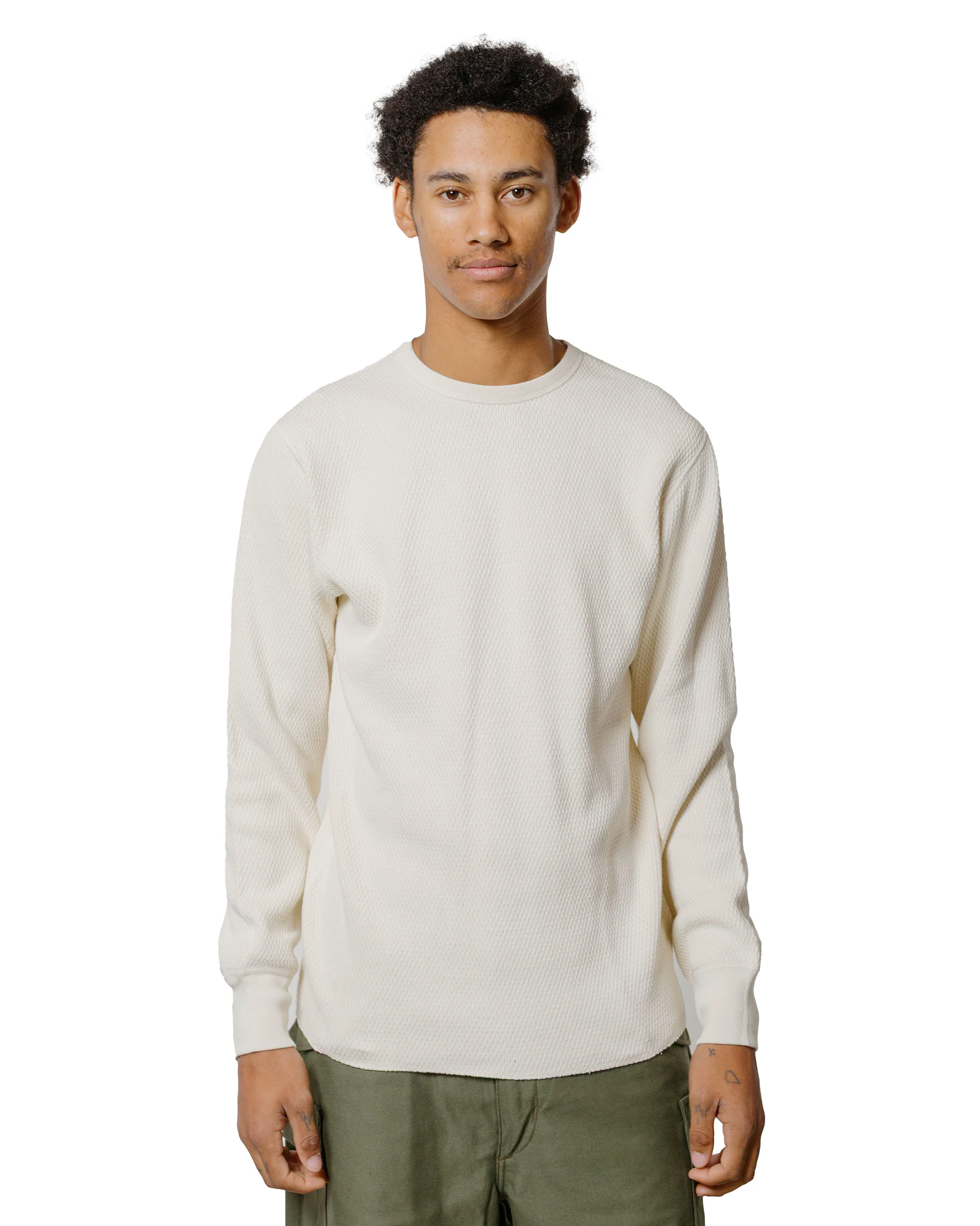 The Real McCoy's MC22109 U.S. Army Military Thermal Shirt Milk - Image 2