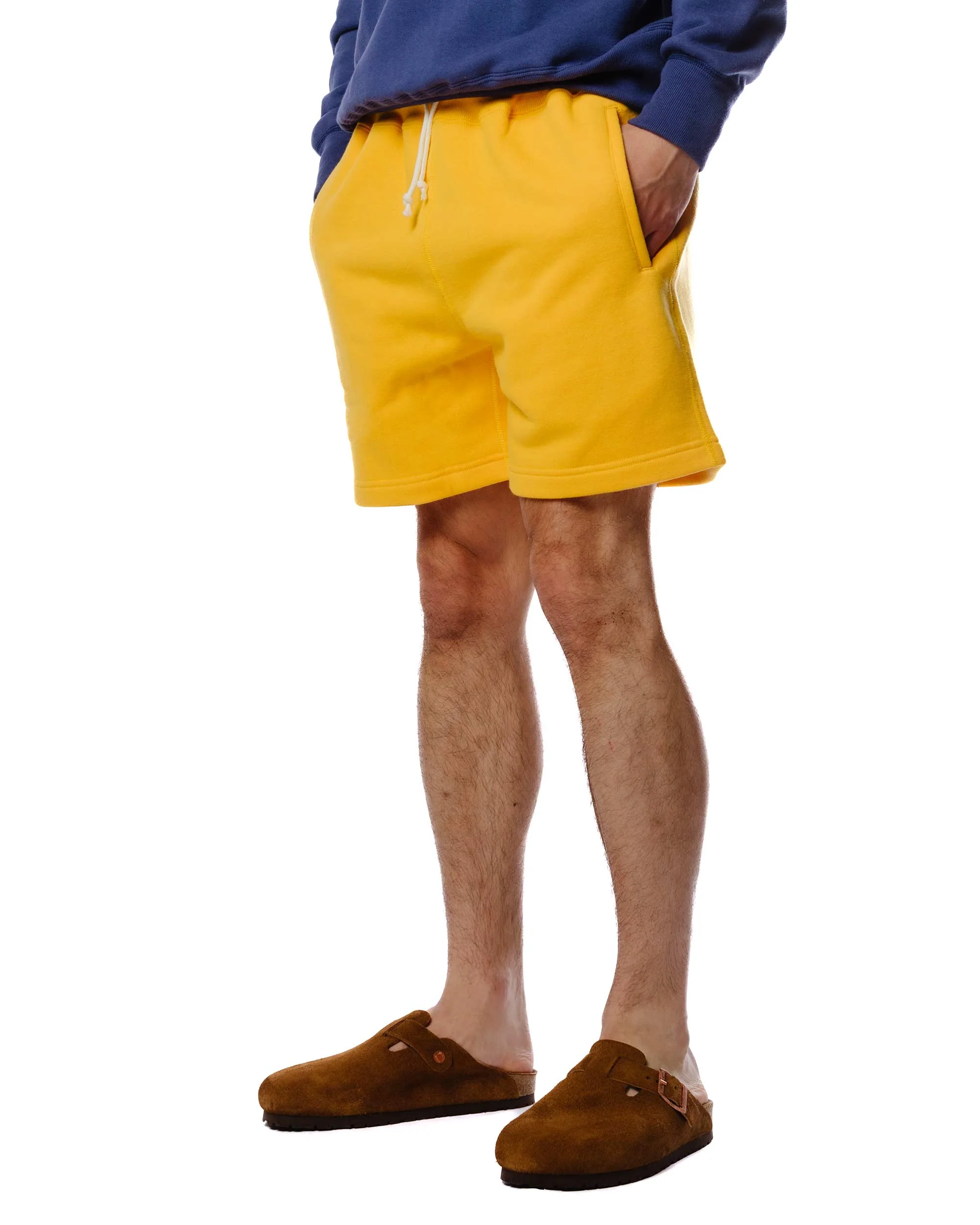 The Real McCoy's MC23013 9oz. Loopwheel Sweatshorts Yellow - Image 3