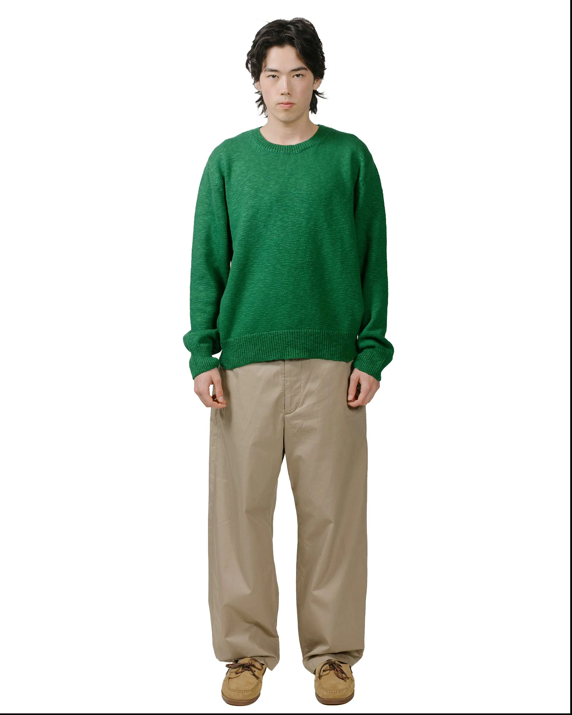 The Real McCoy's MC23014 Cotton Crewneck Sweater Green - Image 4