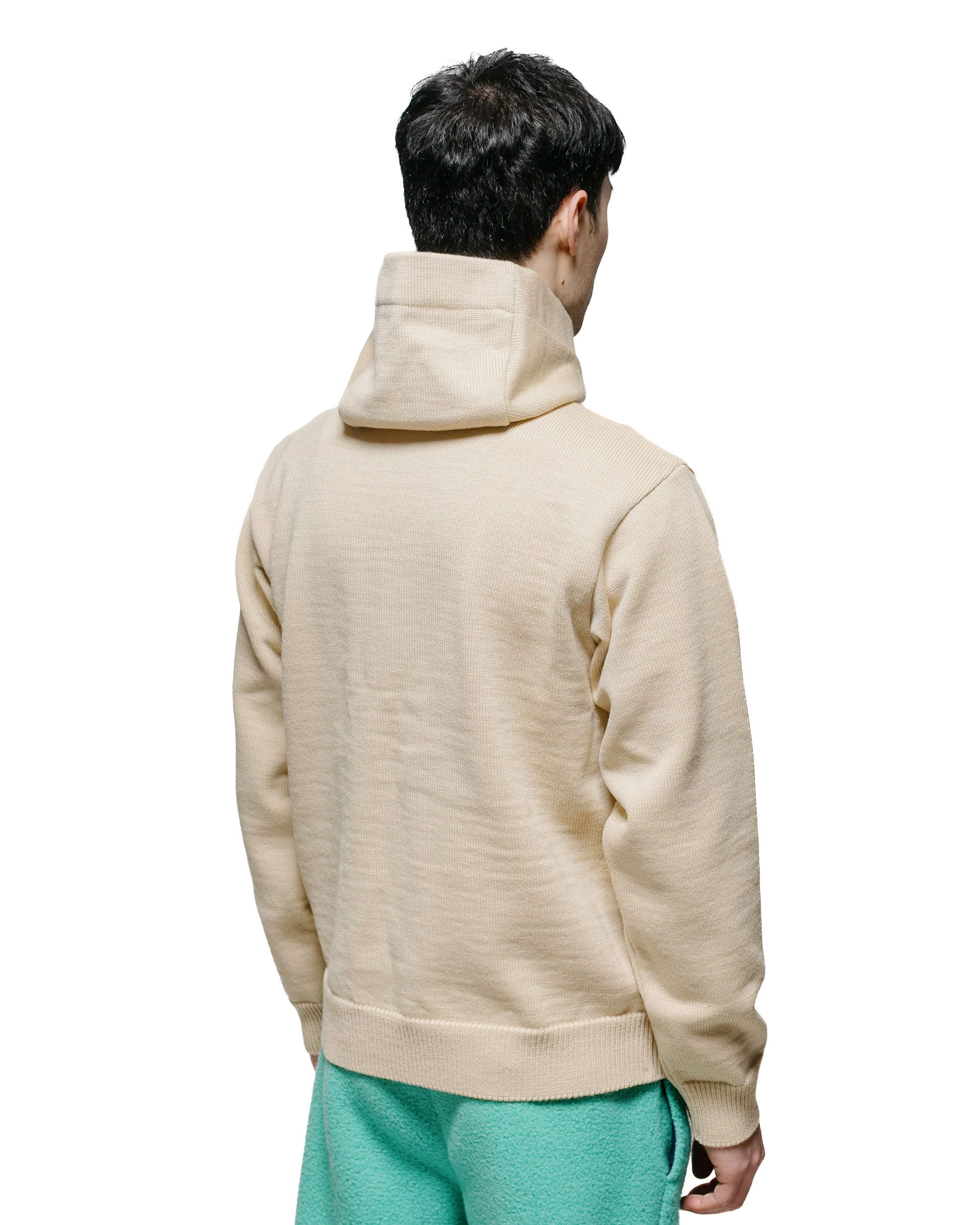 The Real McCoy's MC23107 30s Hooded Knit Sweater Ecru - Image 3