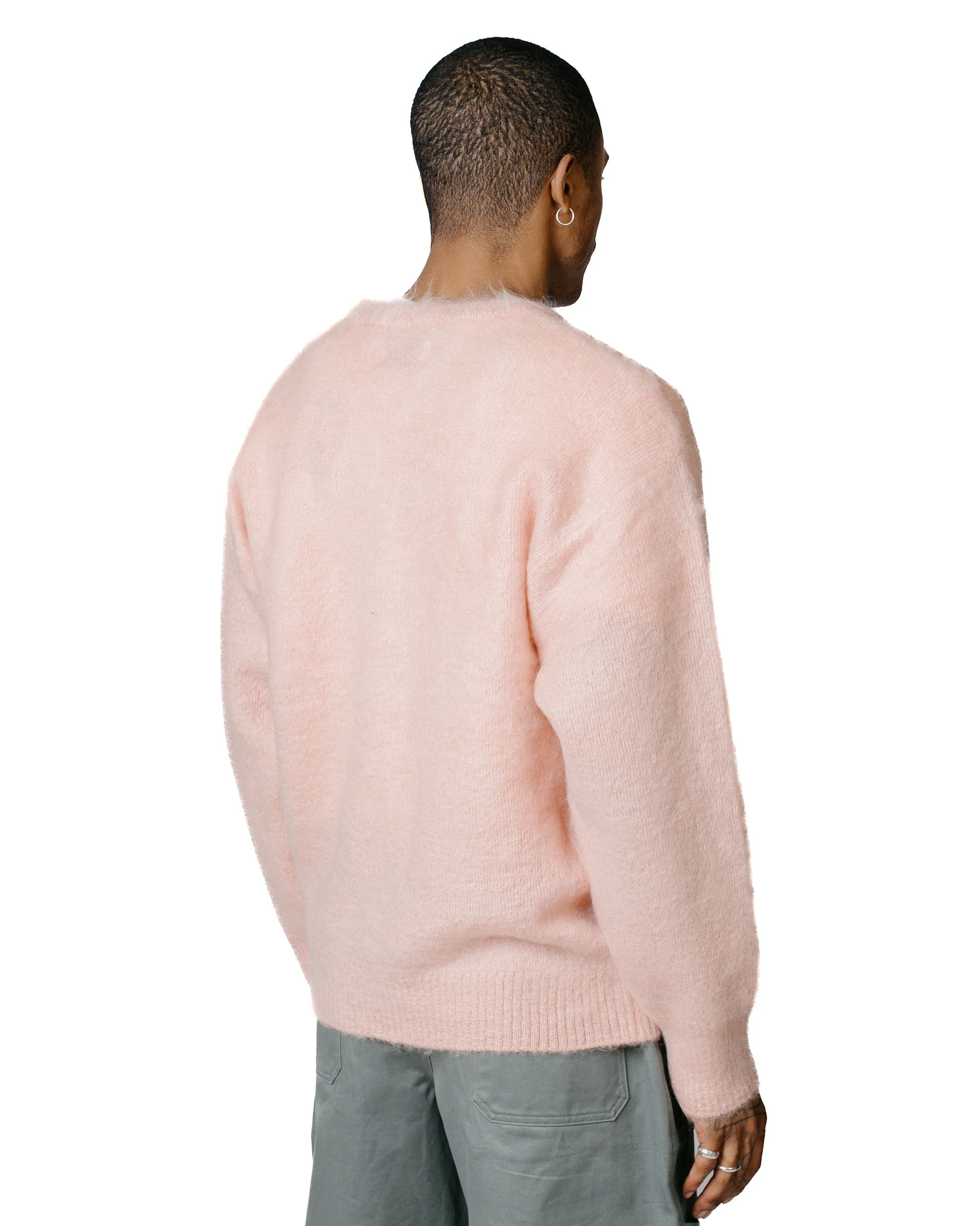 The Real McCoy's MC23109 JM Mohair V-Neck Sweater Flamingo - Image 3