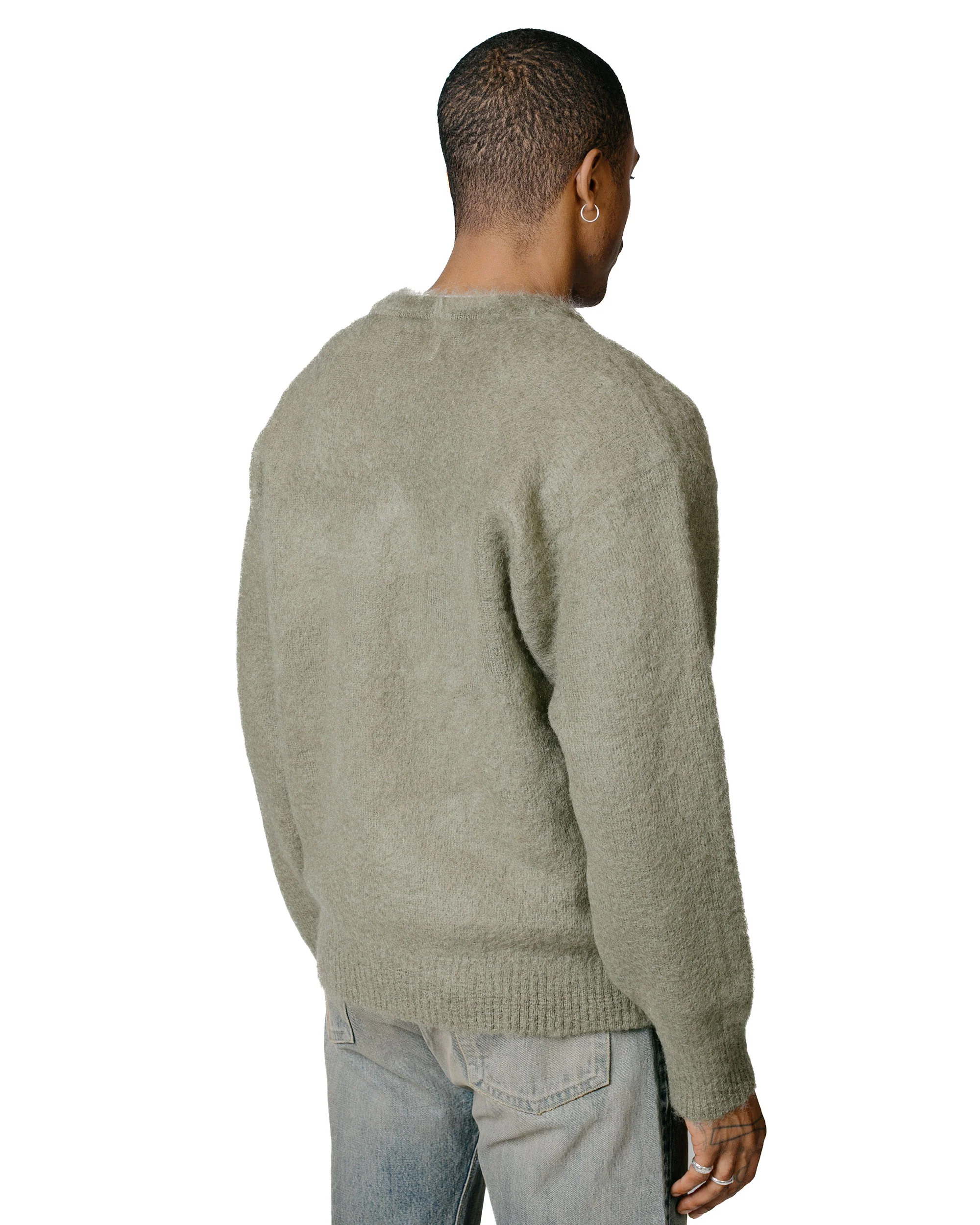 The Real McCoy's MC23109 JM Mohair V-Neck Sweater Mint - Image 3