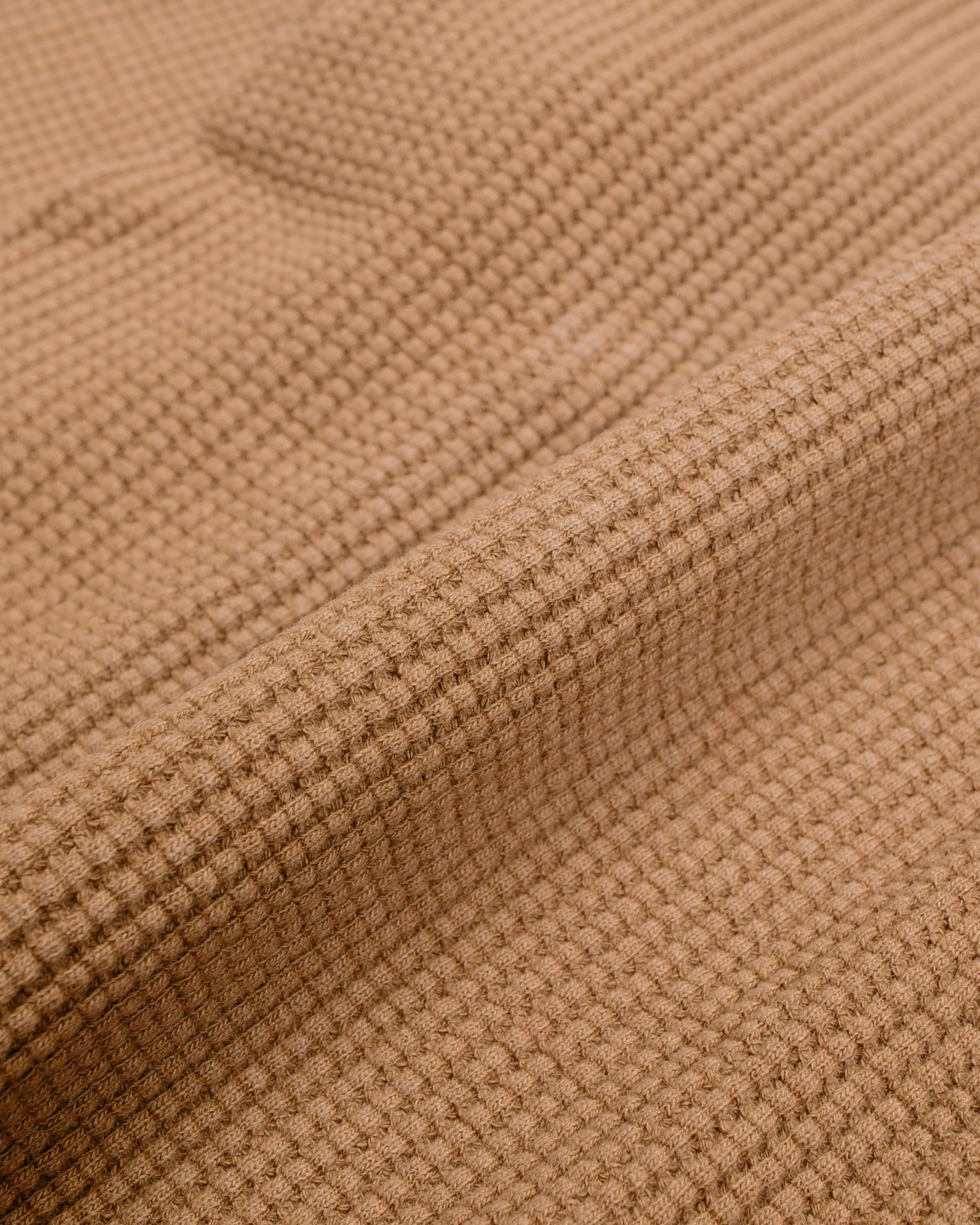 The Real McCoy's MC23110 High Neck Thermal Shirt Brown - Image 5