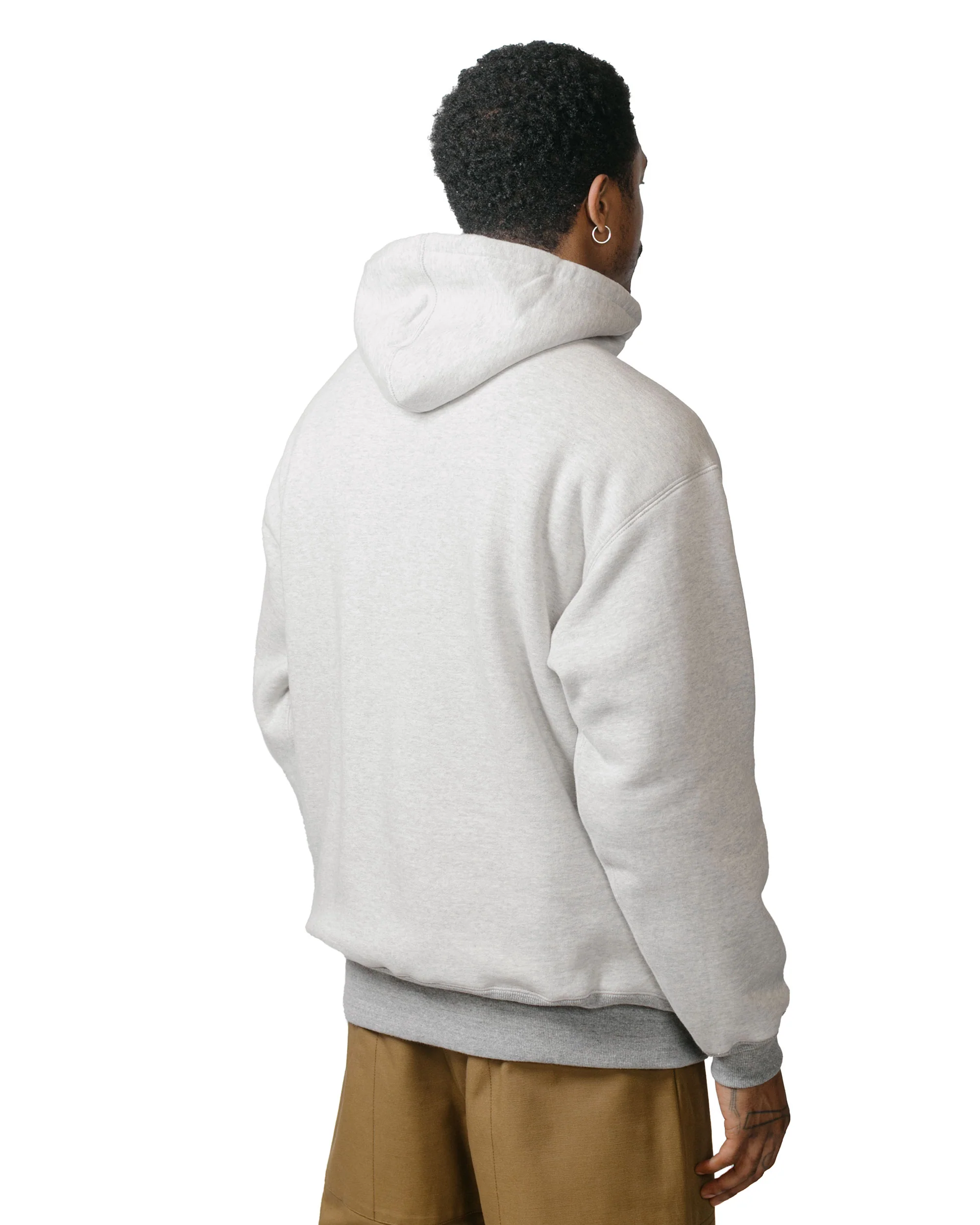 The Real McCoy's MC23116 Double-Face Hooded Sweatshirt Grey - Image 3