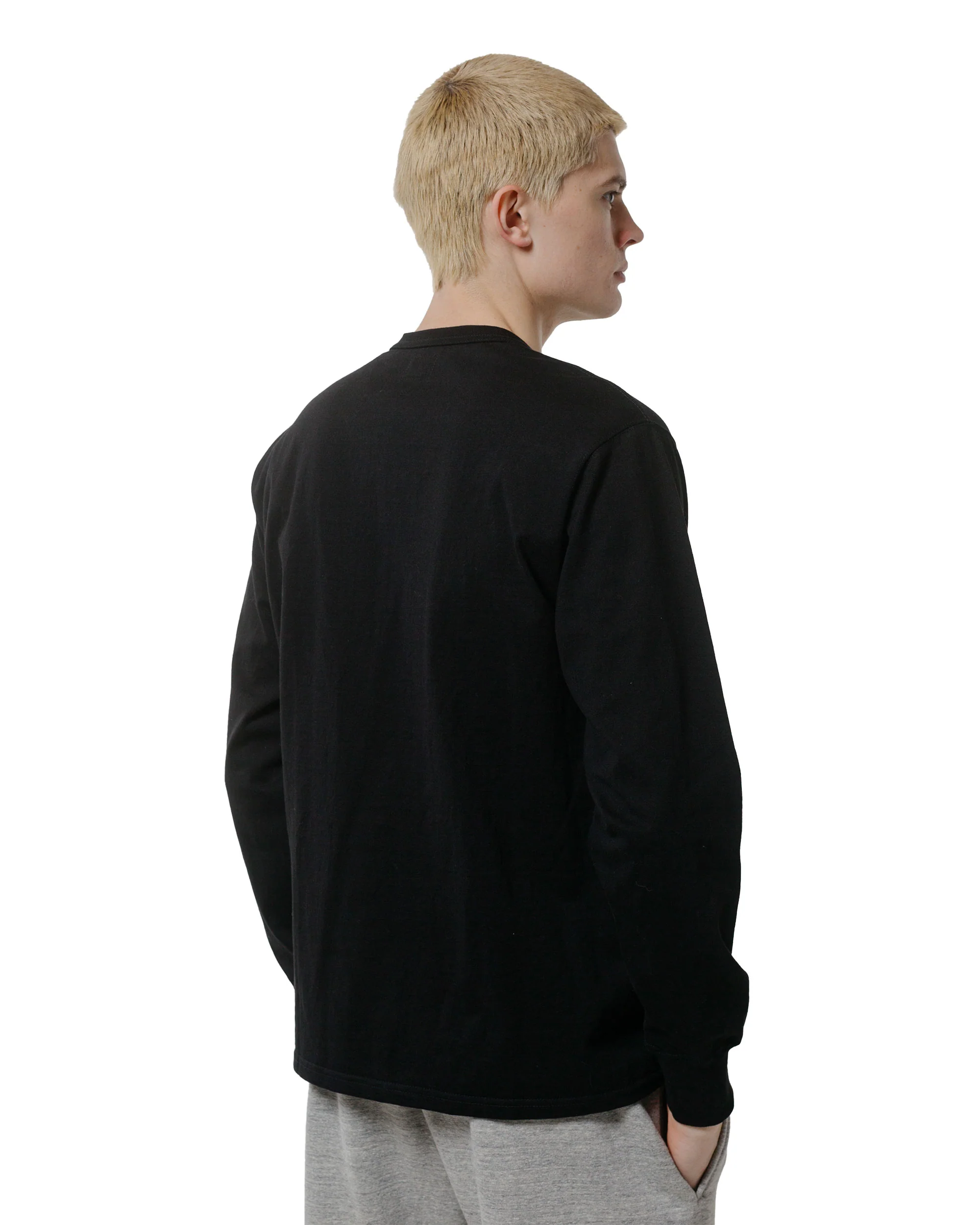 The Real McCoy's MC24003 The Real McCoy's Logo Tee L/S Black - Image 3