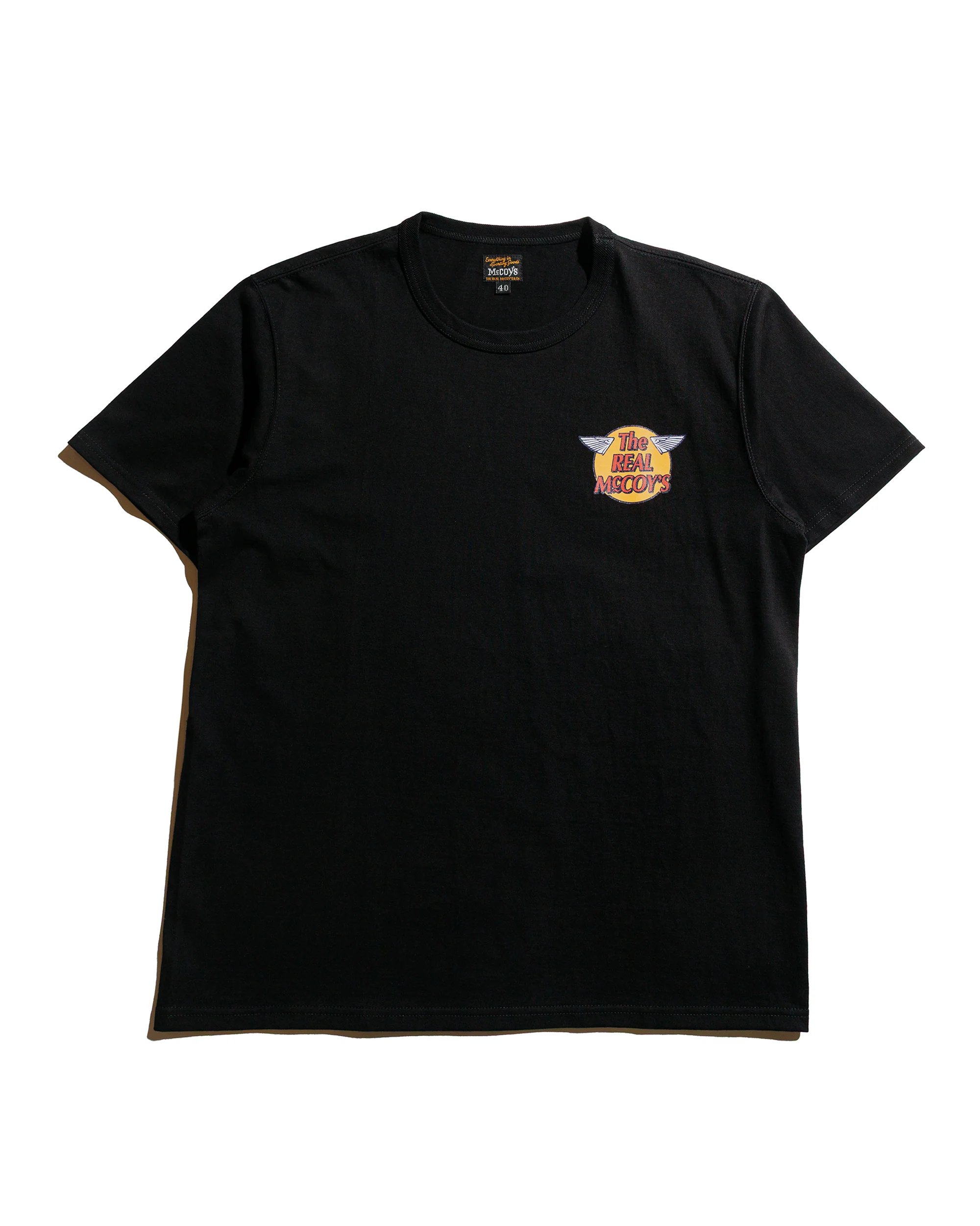 The Real McCoy's MC24004 The Real McCoy's Logo Tee S/S Black