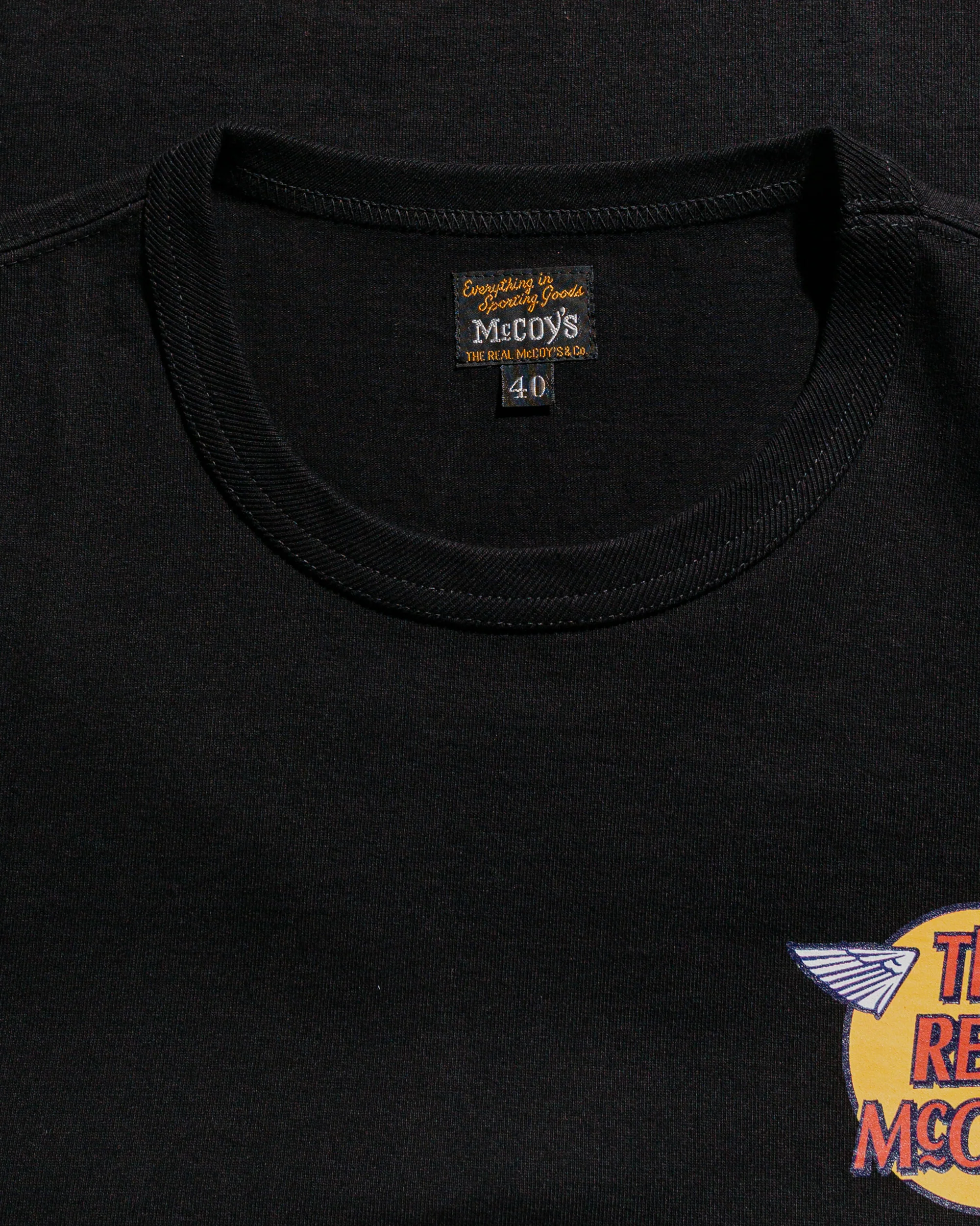 The Real McCoy's MC24004 The Real McCoy's Logo Tee S/S Black - Image 4