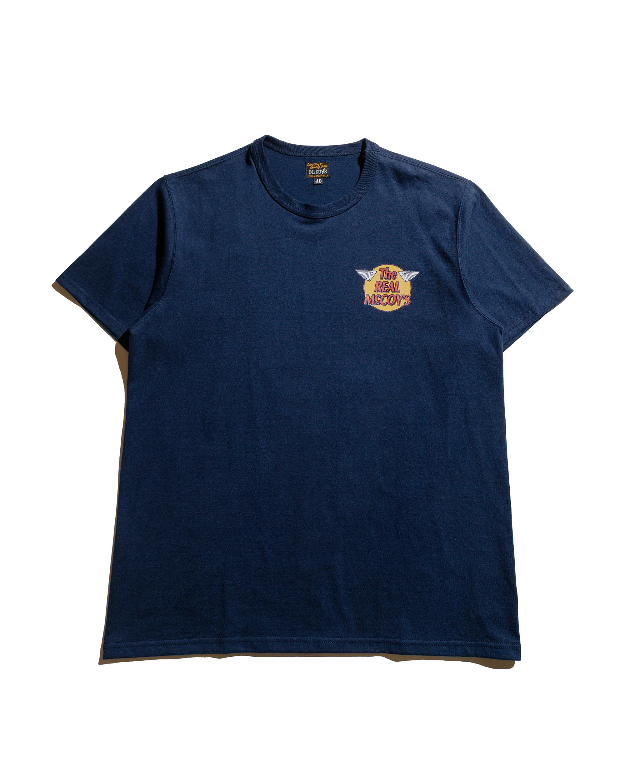 The Real McCoy's MC24004 The Real McCoy's Logo Tee S/S Navy