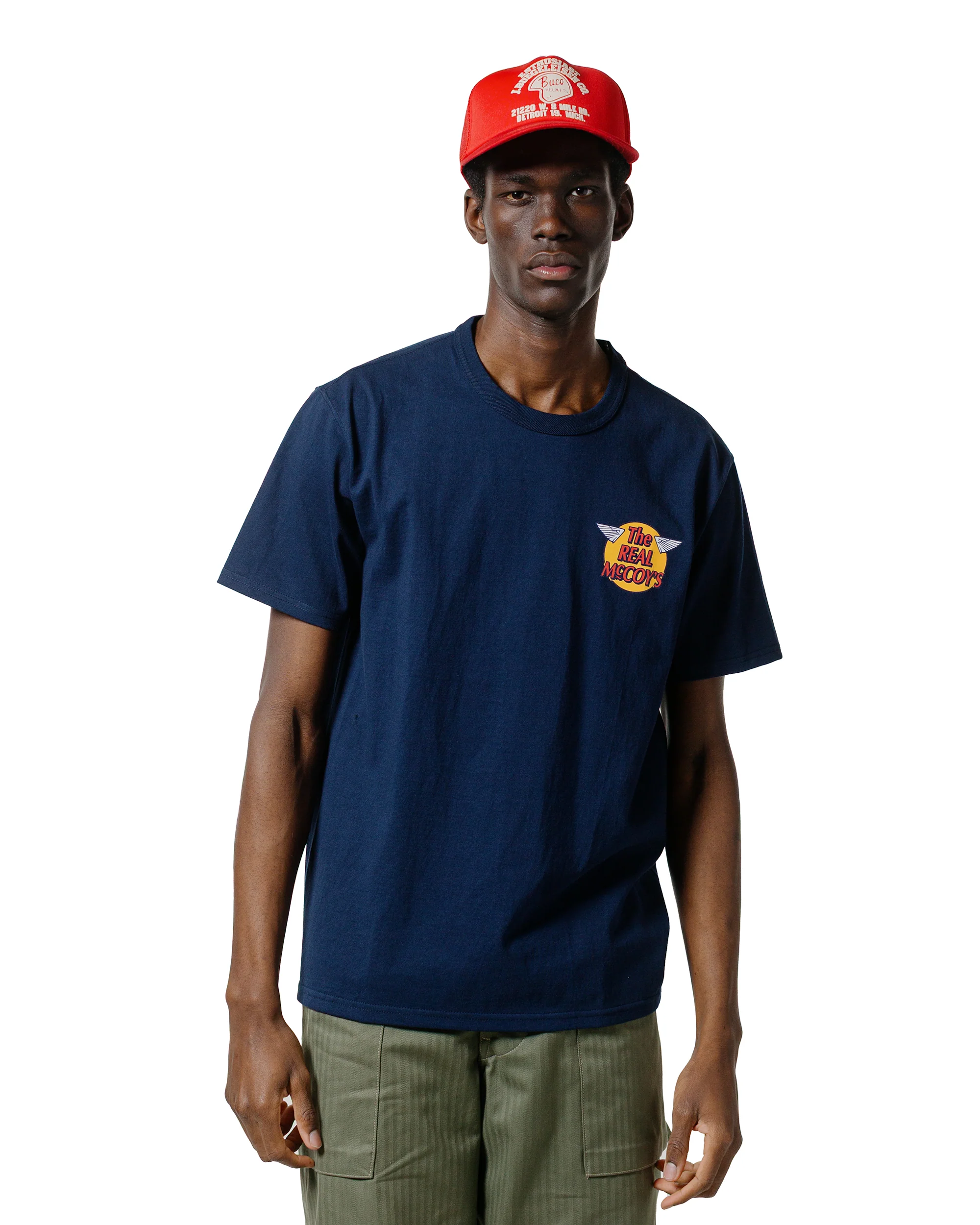The Real McCoy's MC24004 The Real McCoy's Logo Tee S/S Navy - Image 2