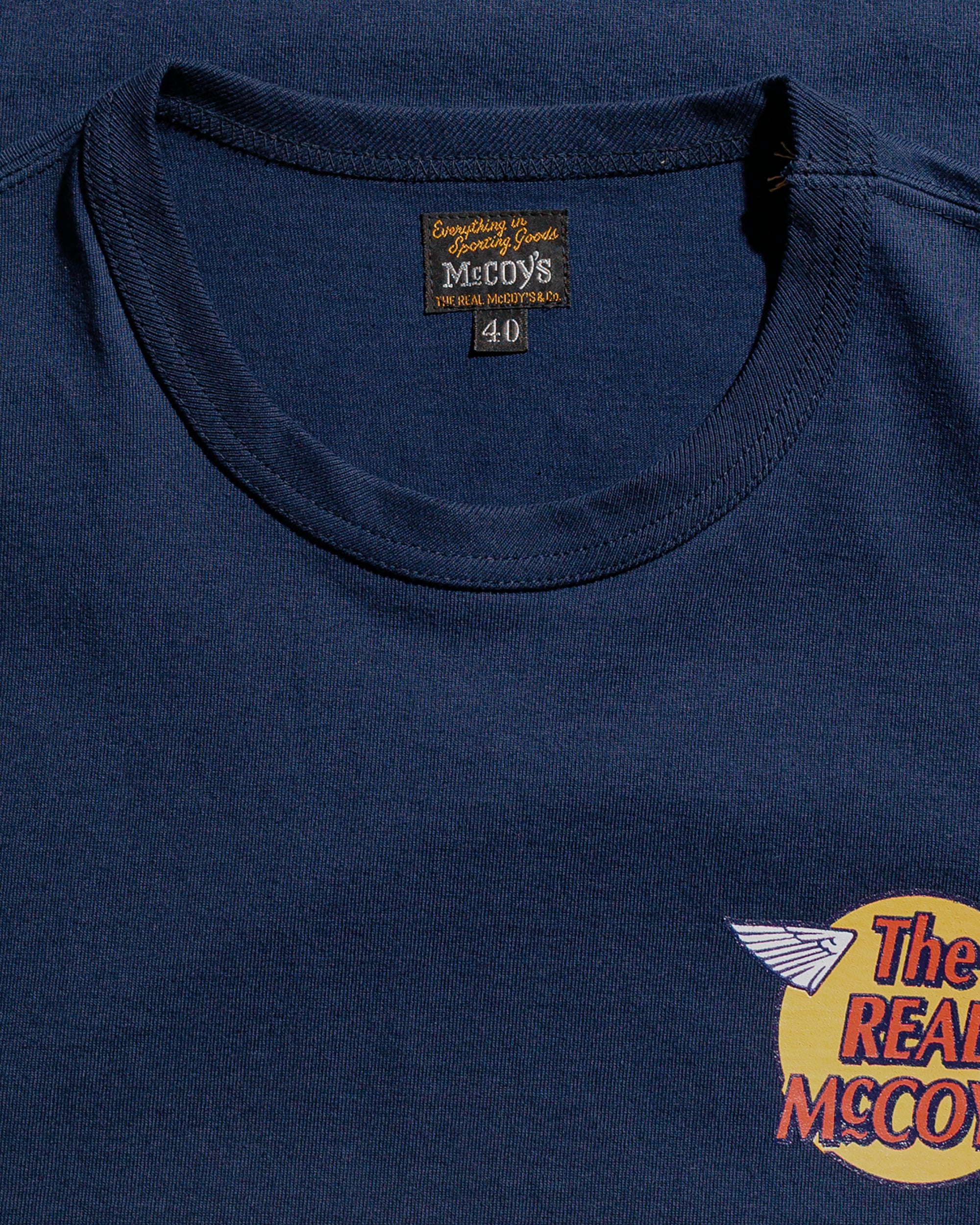 The Real McCoy's MC24004 The Real McCoy's Logo Tee S/S Navy - Image 4
