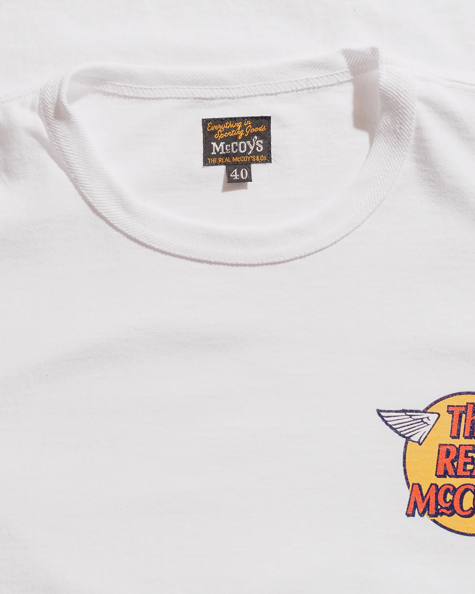 The Real McCoy's MC24004 The Real McCoy's Logo Tee S/S White - Image 4