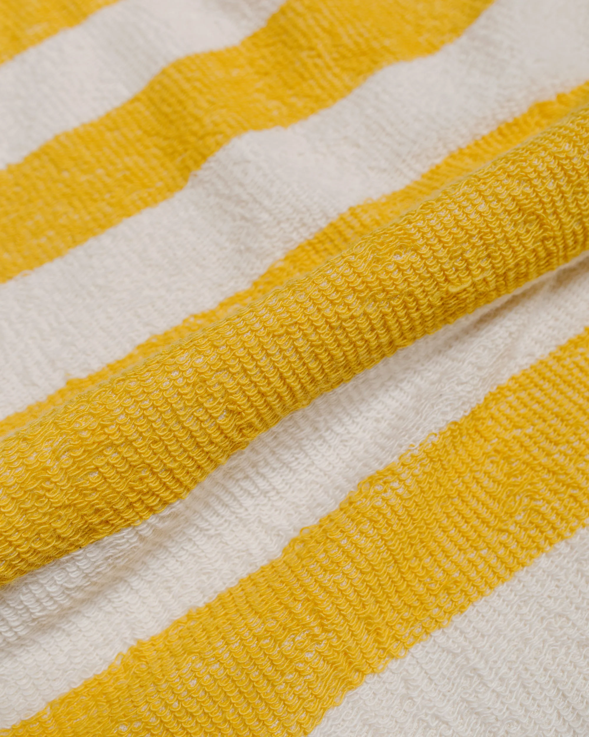 The Real McCoy's MC24015 Stripe Cotton Pile Beach Shirt Yellow - Image 5