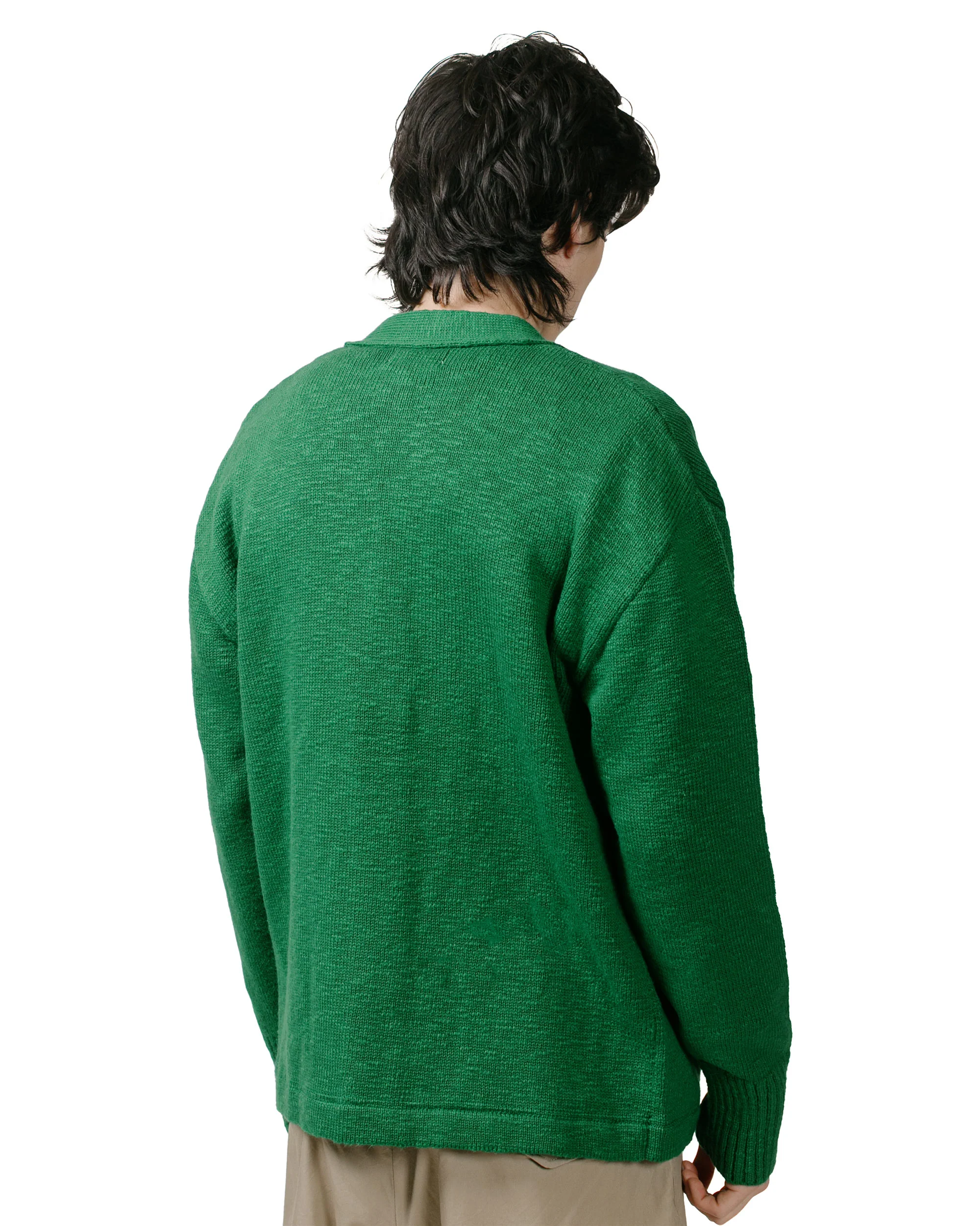 The Real McCoy's MC24016 Cotton Summer Cardigan Green - Image 3