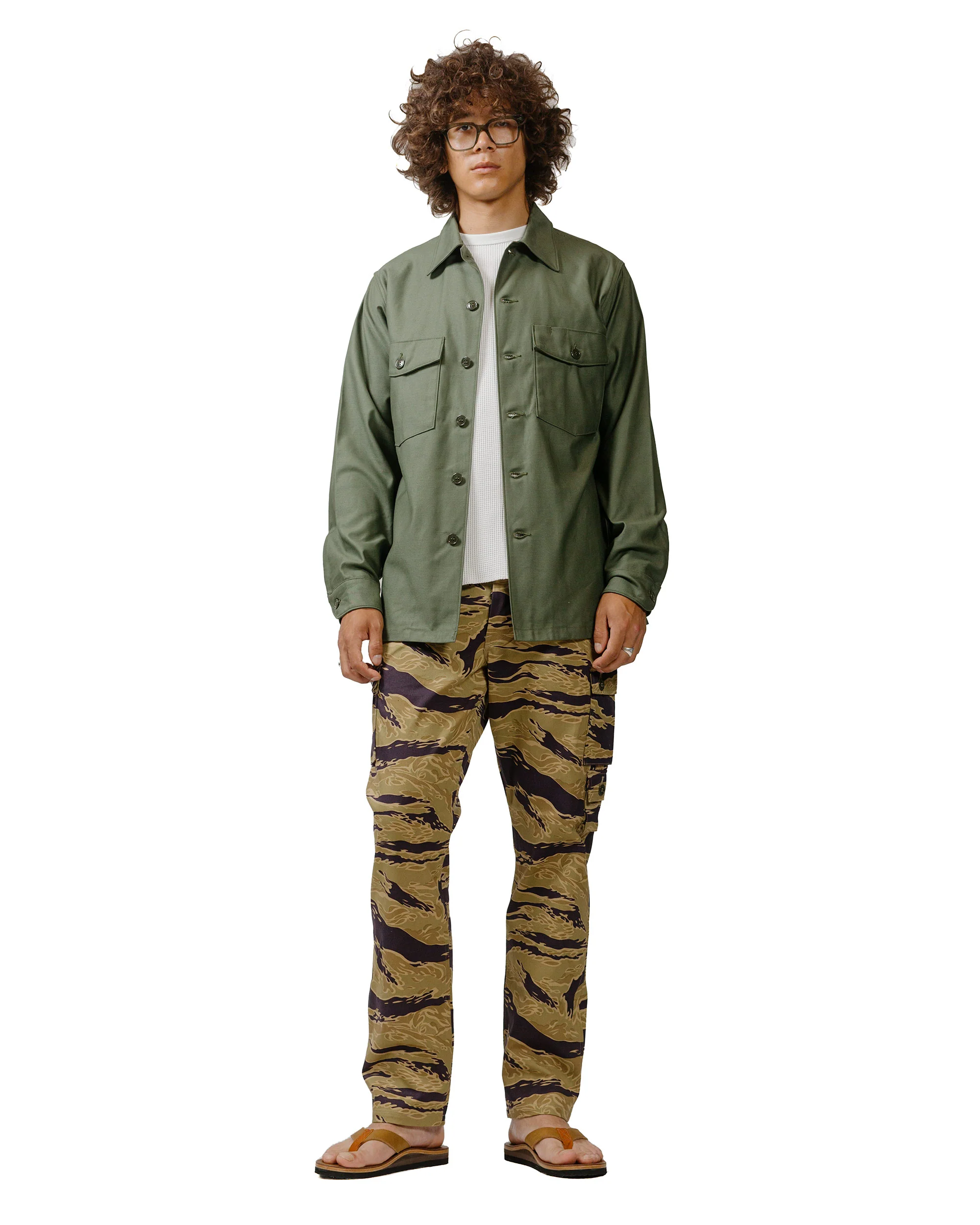 The Real McCoy's MC24018 Waffle Thermal Shirt S/S White - Image 4