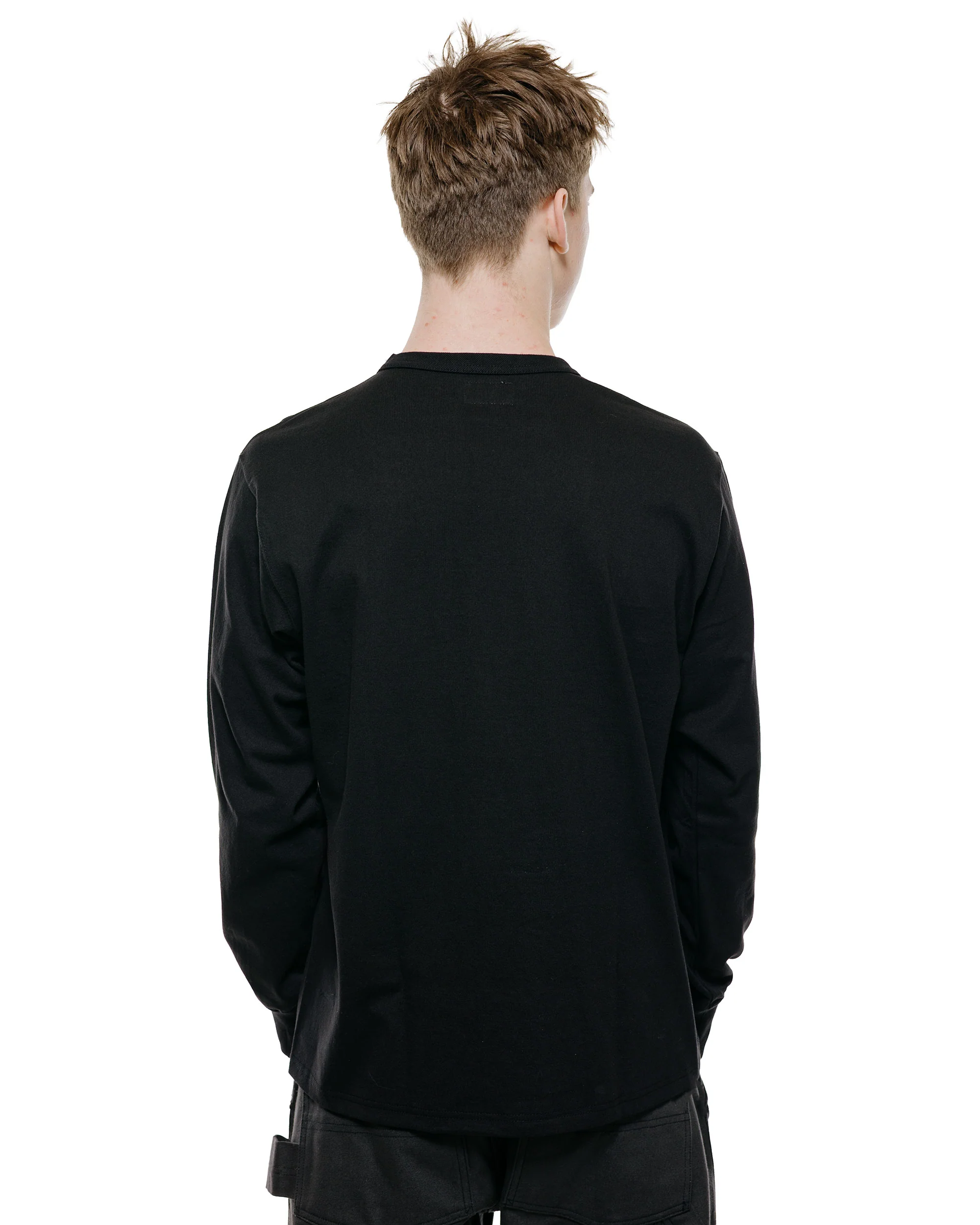 The Real McCoy's MC24019 Pocket Tee L/S Black - Image 3
