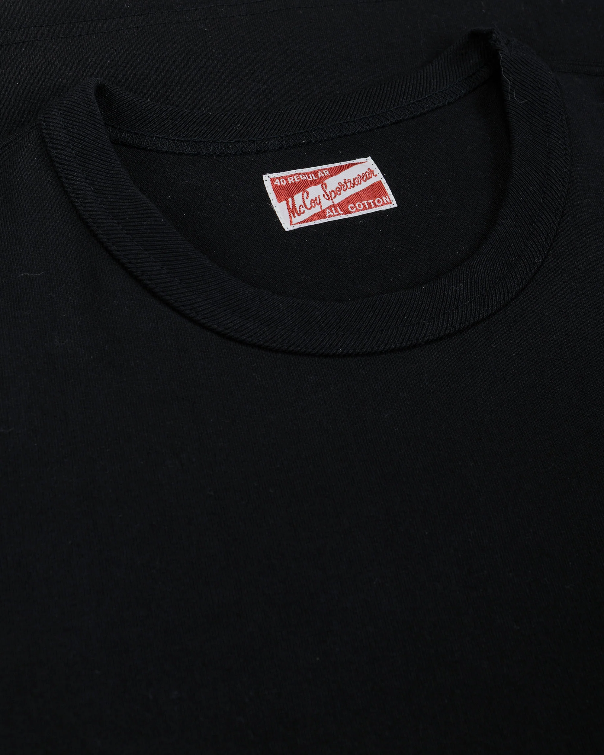 The Real McCoy's MC24019 Pocket Tee L/S Black - Image 4