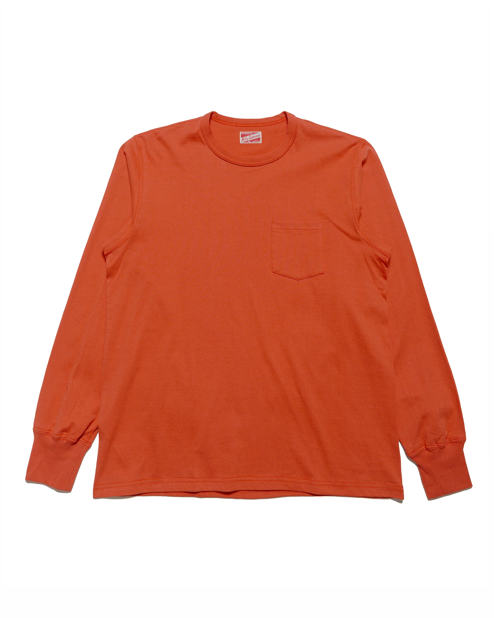The Real McCoy's MC24019 Pocket Tee L/S Scarlet