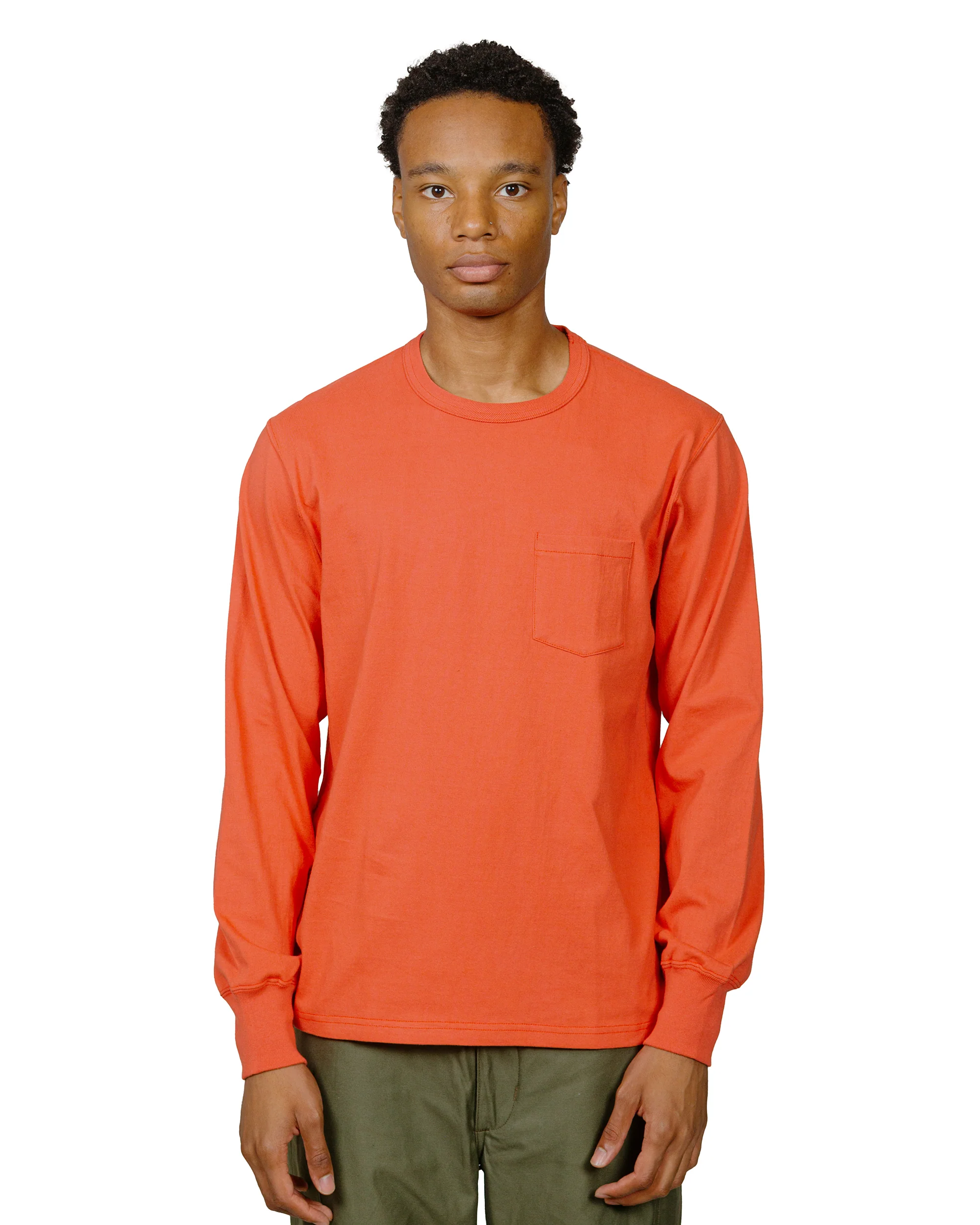 The Real McCoy's MC24019 Pocket Tee L/S Scarlet - Image 2