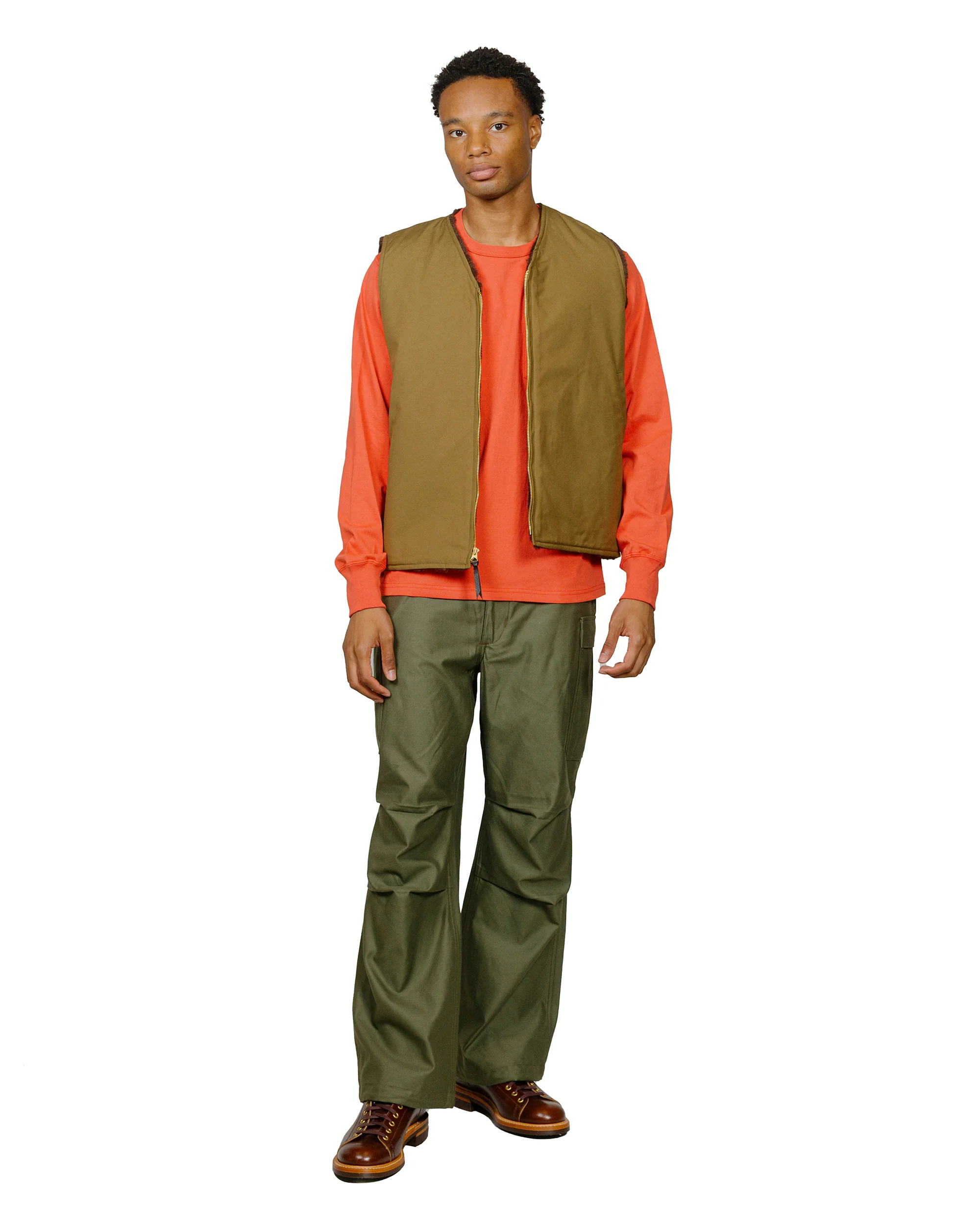 The Real McCoy's MC24019 Pocket Tee L/S Scarlet - Image 4
