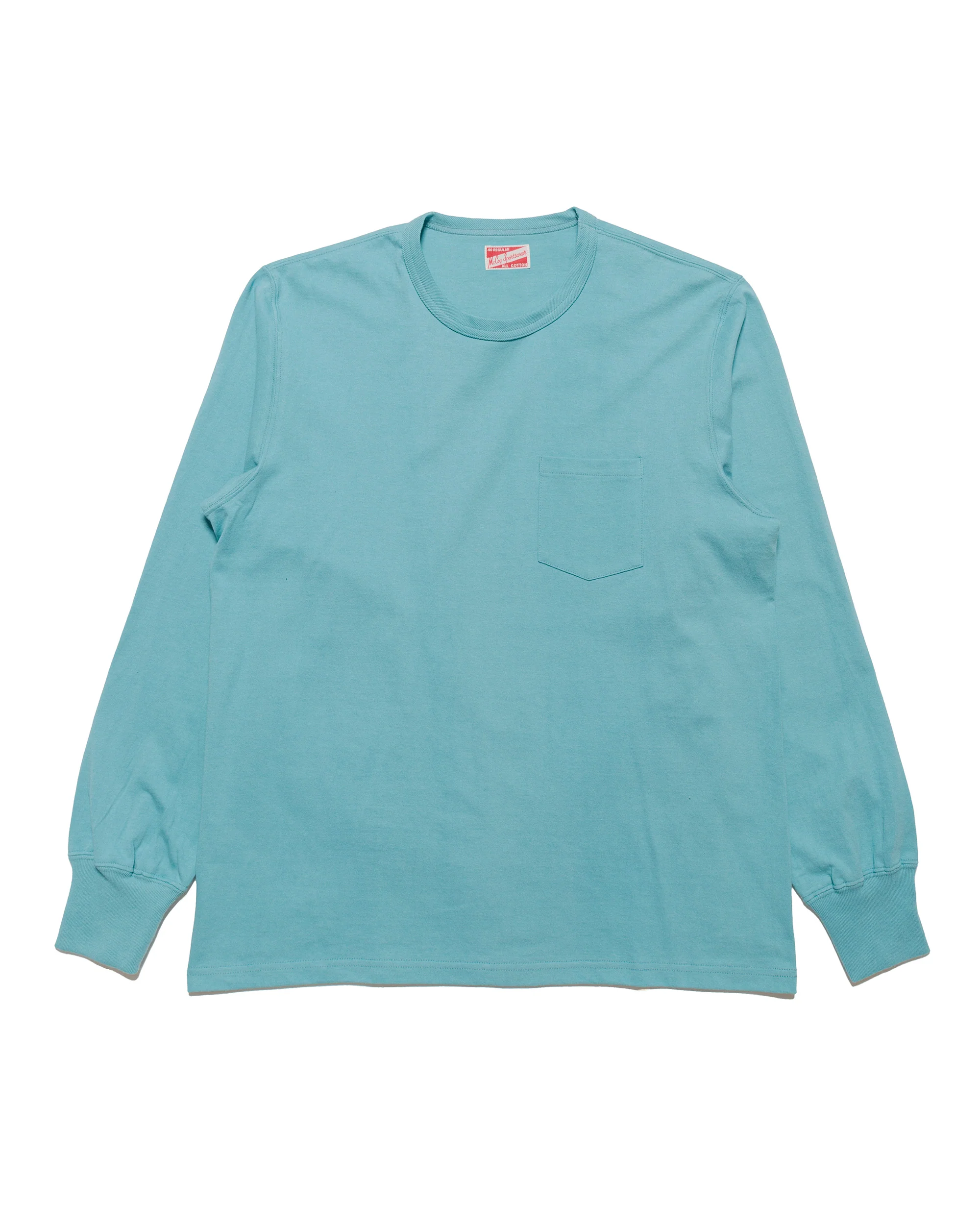 The Real McCoy's MC24019 Pocket Tee L/S Teal