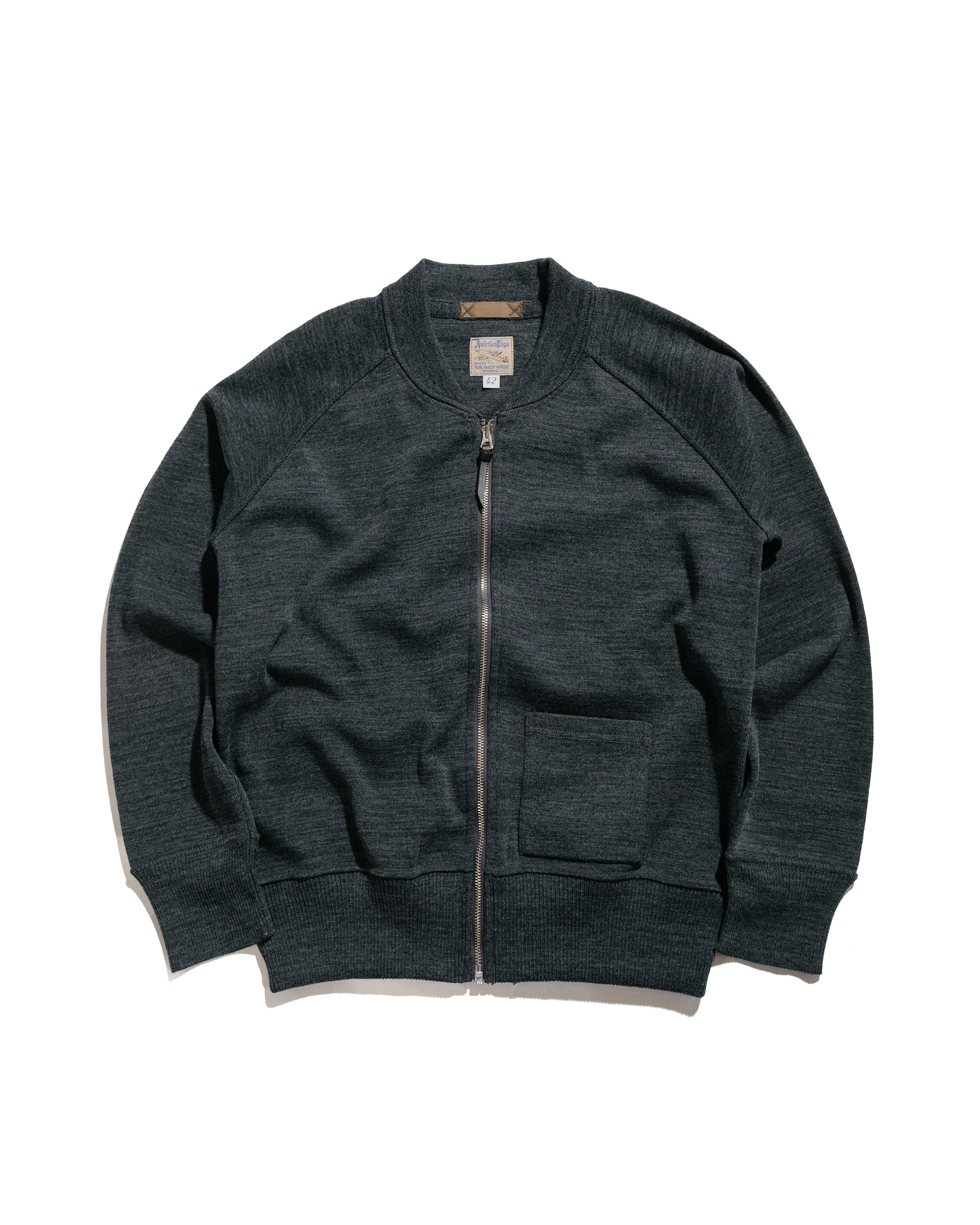 The Real McCoy's MC24106 Winter Aviation Sweater Gray