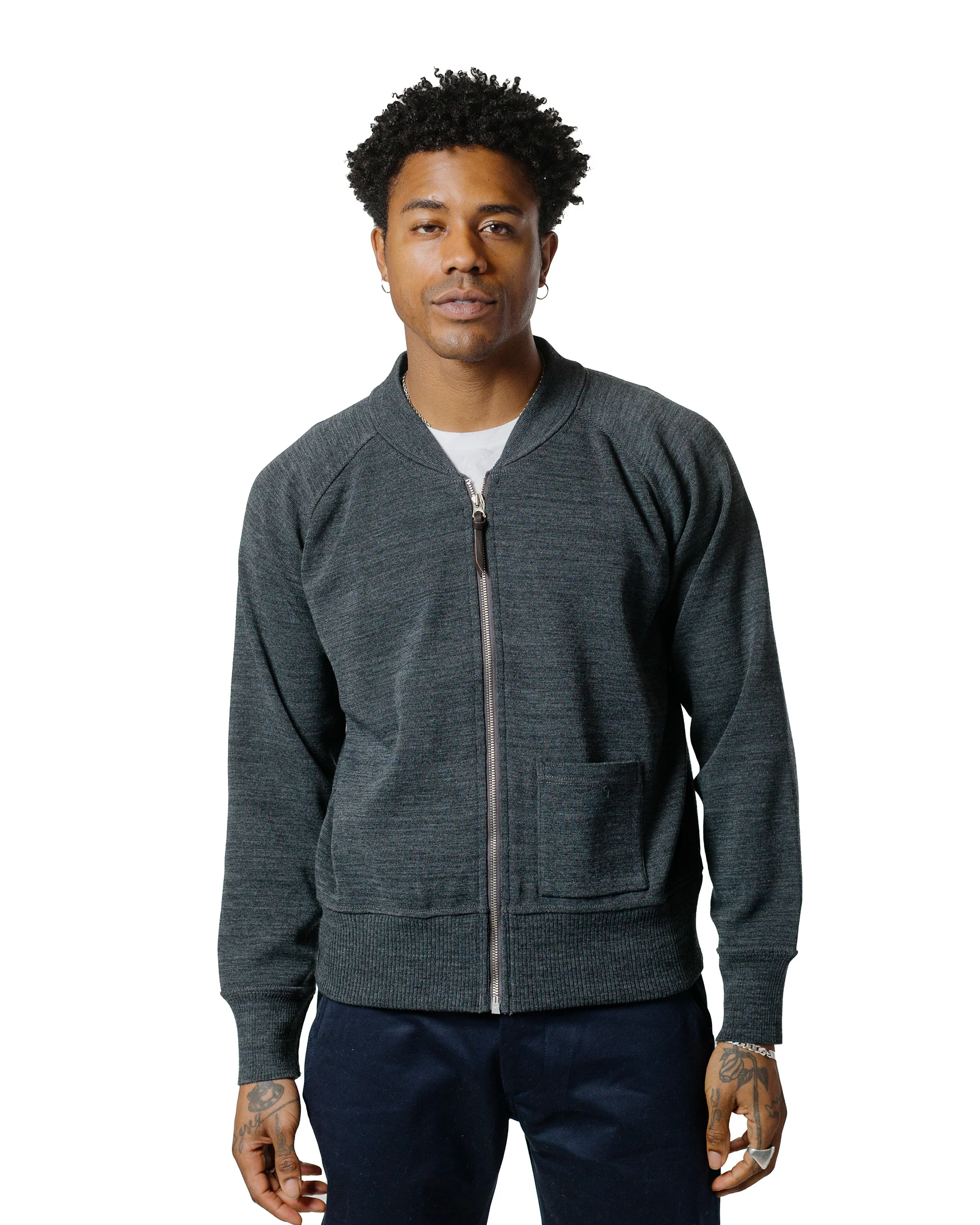 The Real McCoy's MC24106 Winter Aviation Sweater Gray - Image 2