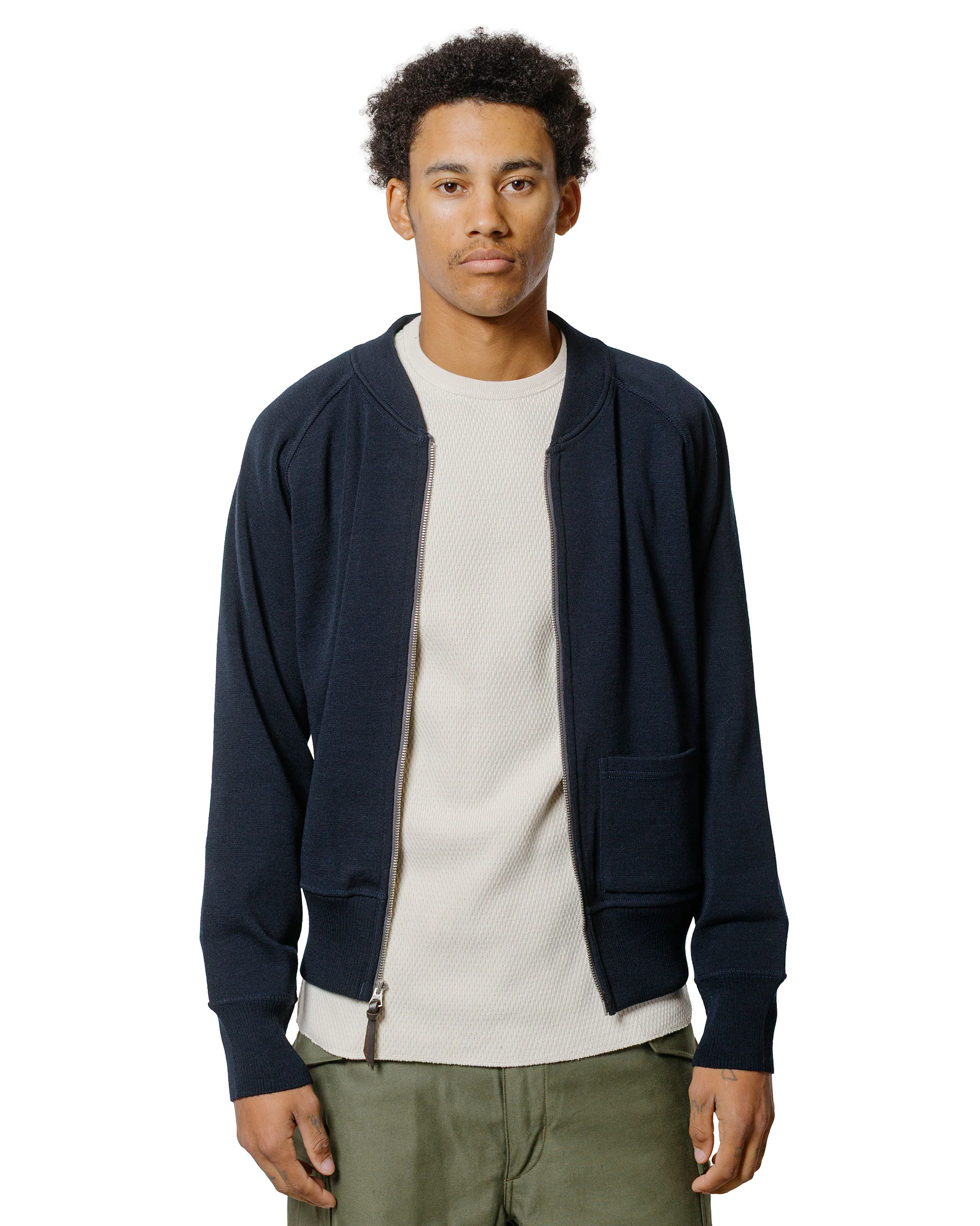 The Real McCoy's MC24106 Winter Aviation Sweater Navy - Image 2