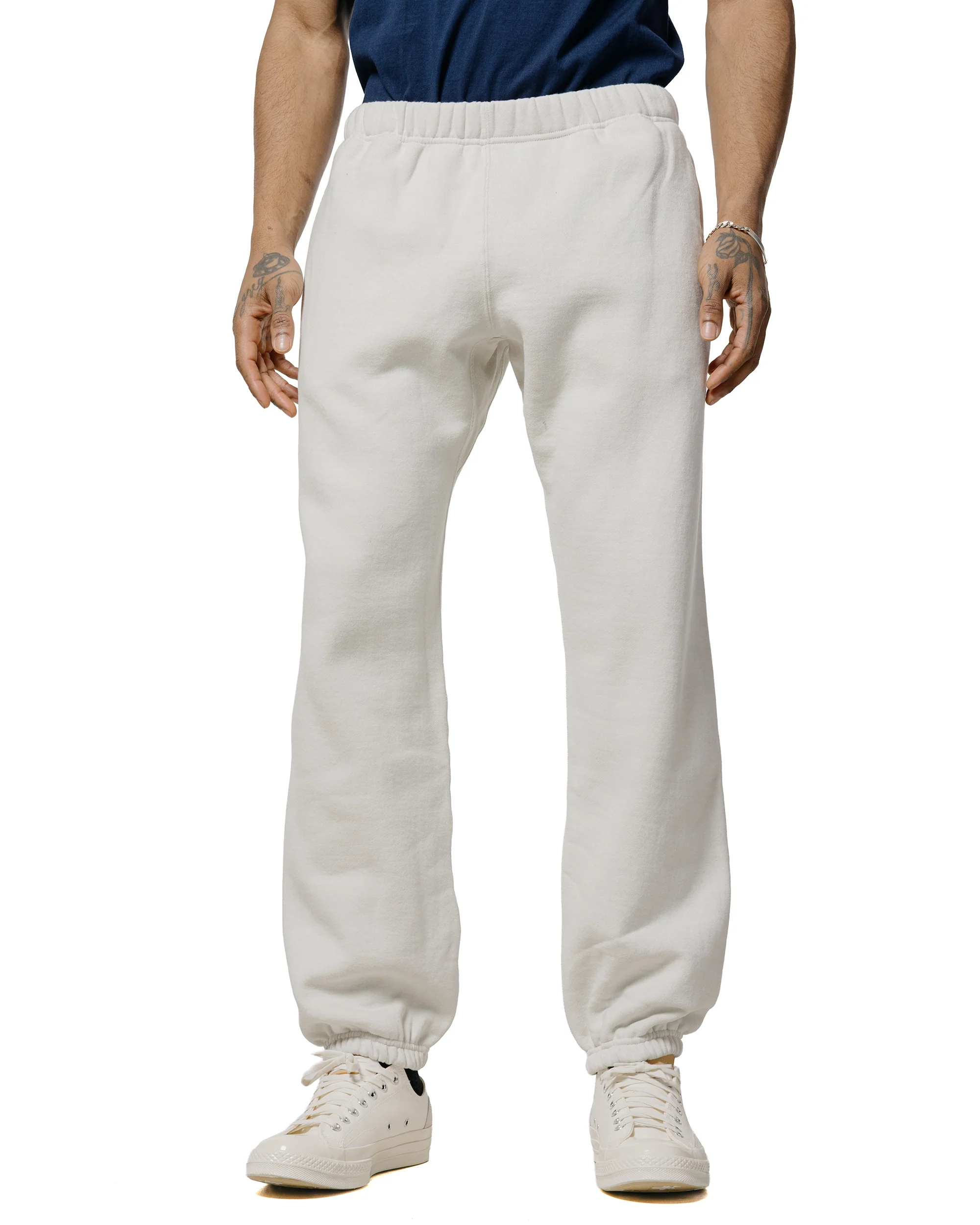 The Real McCoy's MC24116 10 Oz. Loopwheel Sweat Pants Milk - Image 2