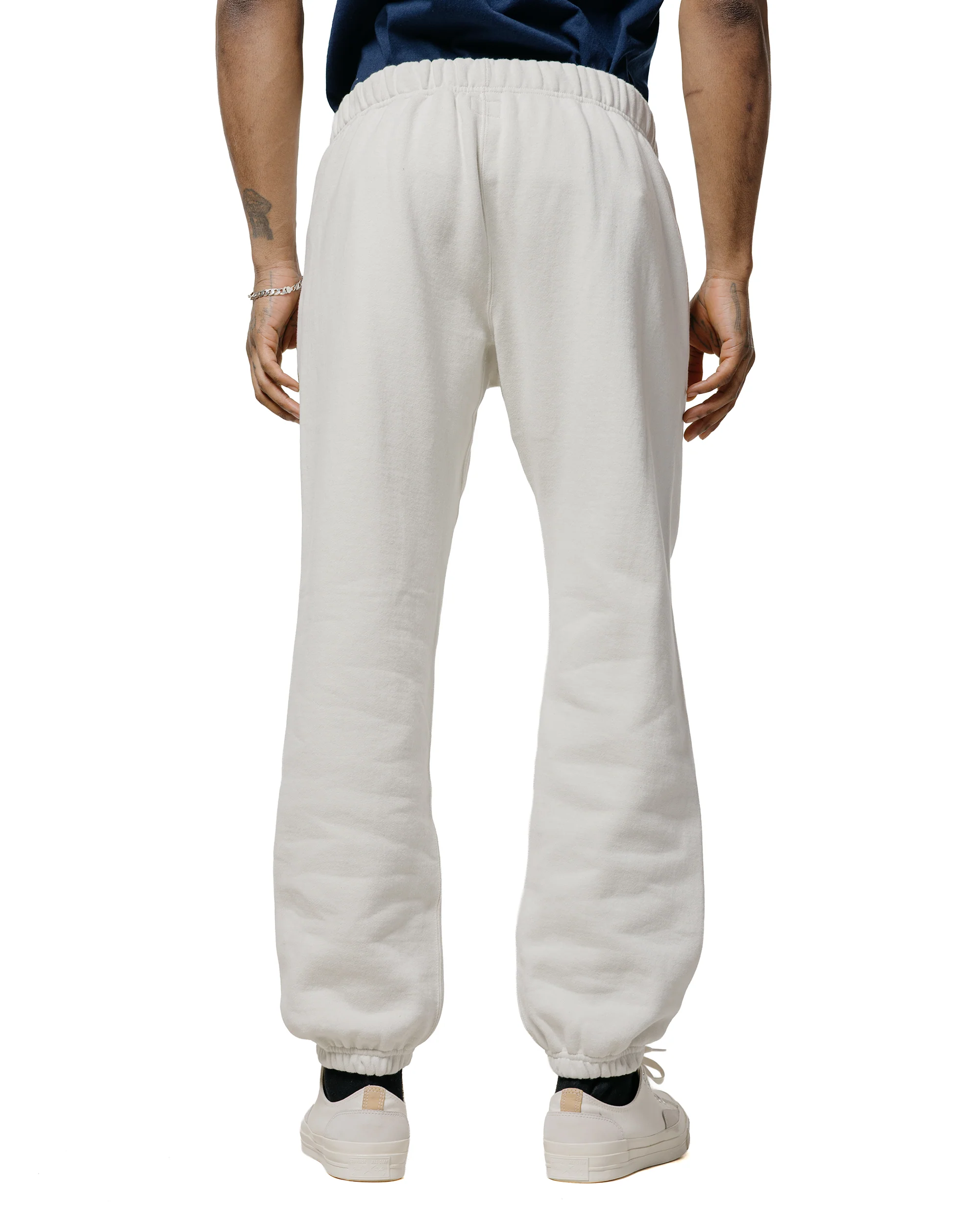 The Real McCoy's MC24116 10 Oz. Loopwheel Sweat Pants Milk - Image 3