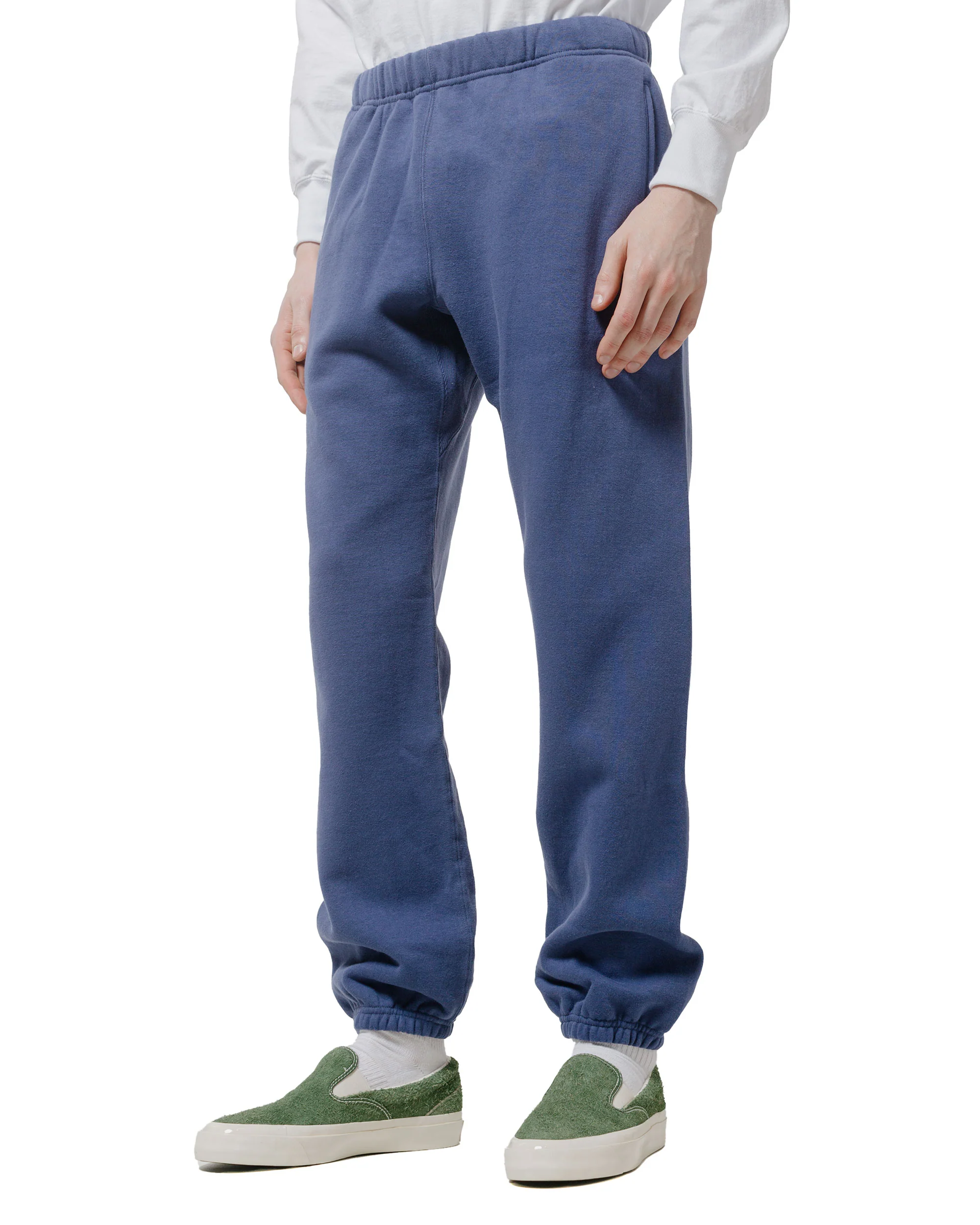 The Real McCoy's MC24116 10 Oz. Loopwheel Sweat Pants MQ Navy - Image 2