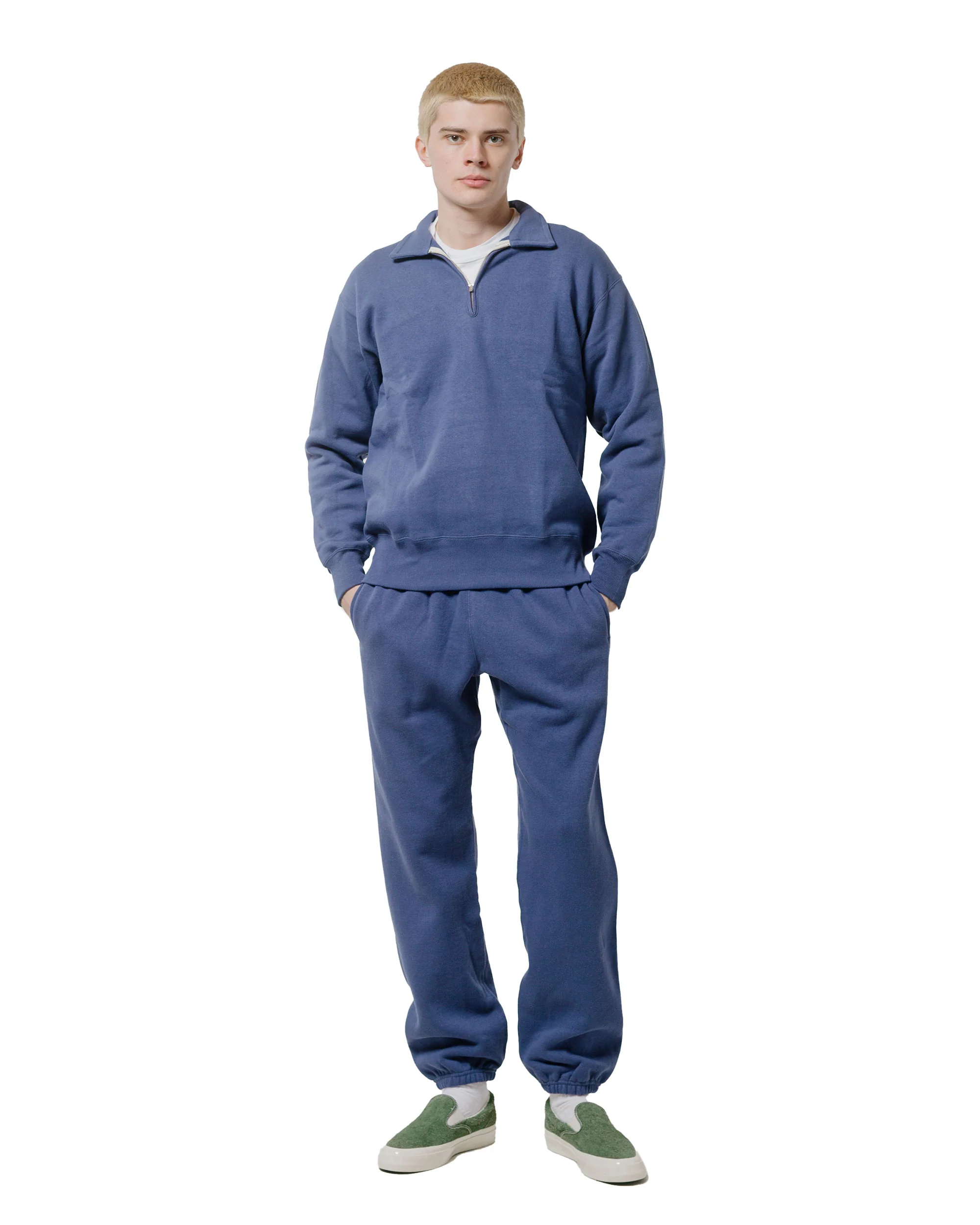 The Real McCoy's MC24116 10 Oz. Loopwheel Sweat Pants MQ Navy - Image 4