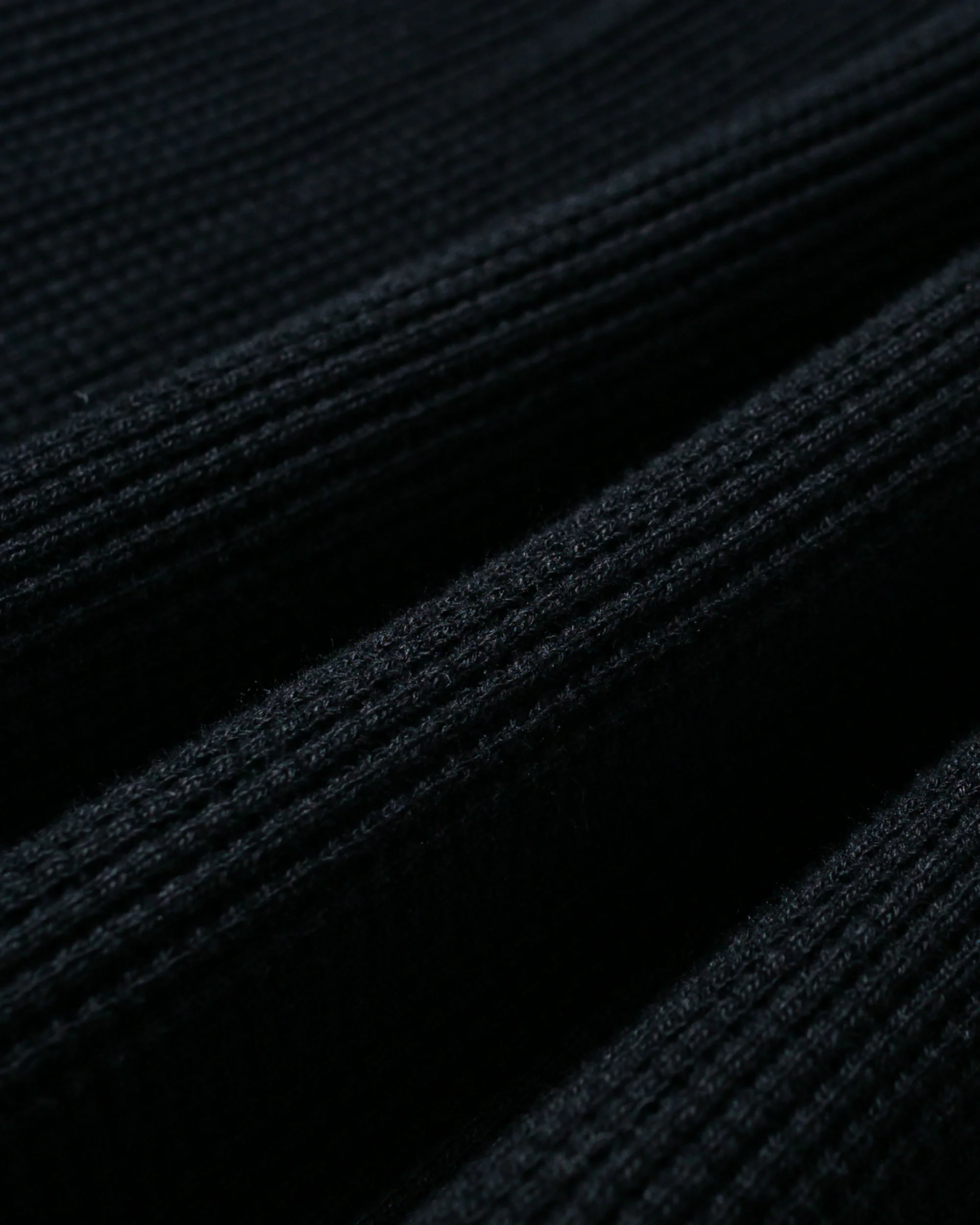 The Real McCoy's MC24122 Waffle Thermal Henley Undershirt L/S Black - Image 5