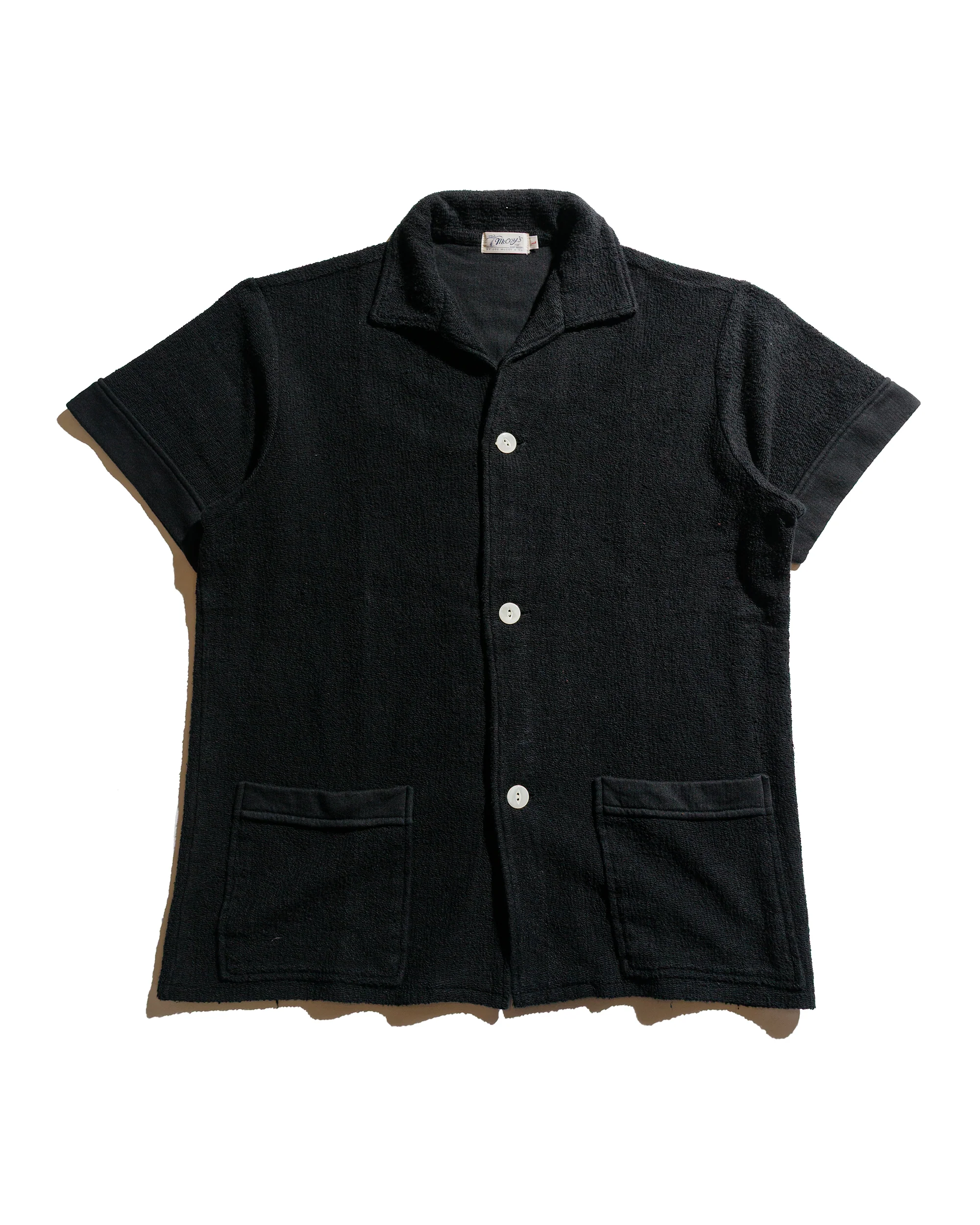The Real McCoy's MC25001 Cotton Pile Beach Shirt Black
