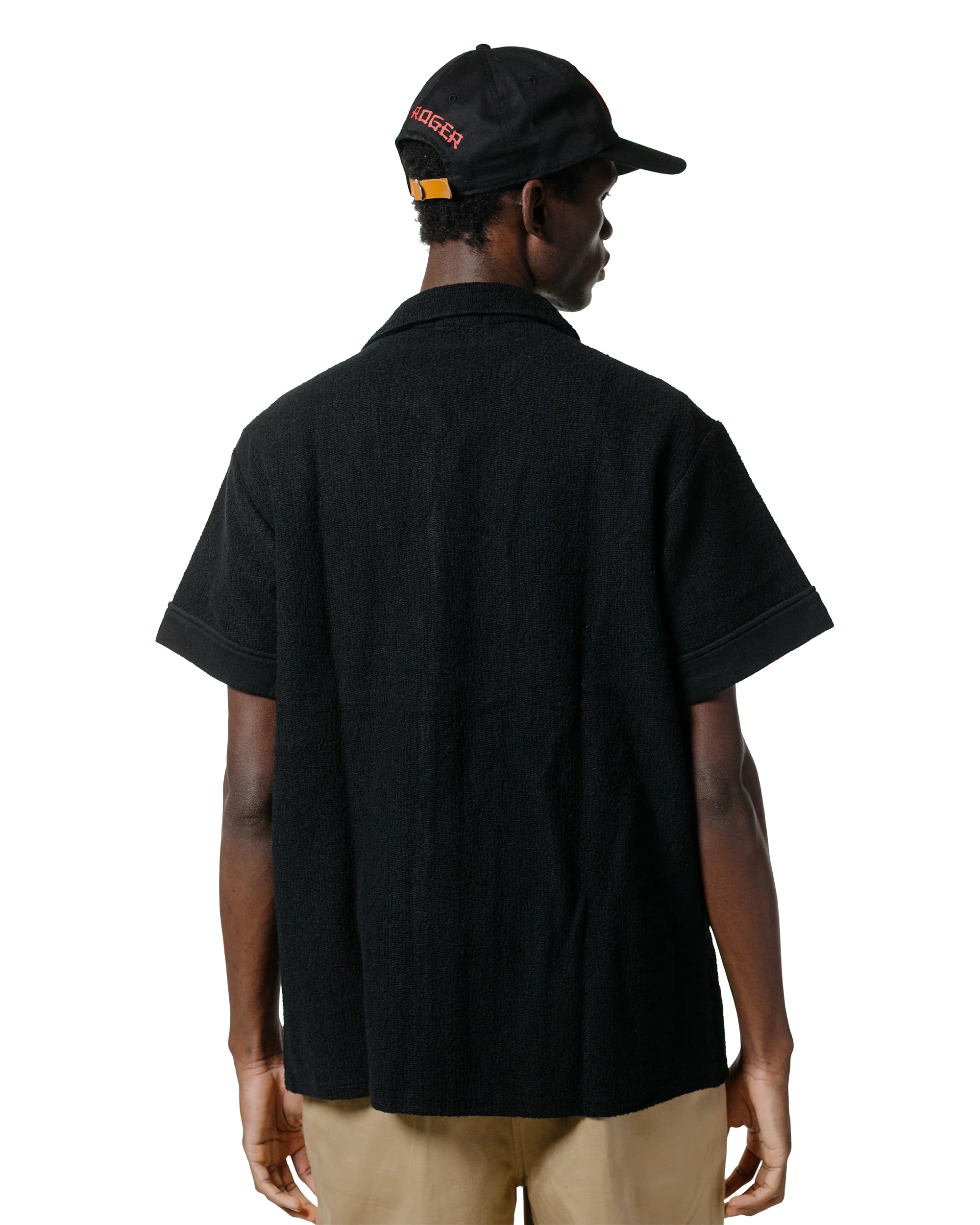 The Real McCoy's MC25001 Cotton Pile Beach Shirt Black - Image 3