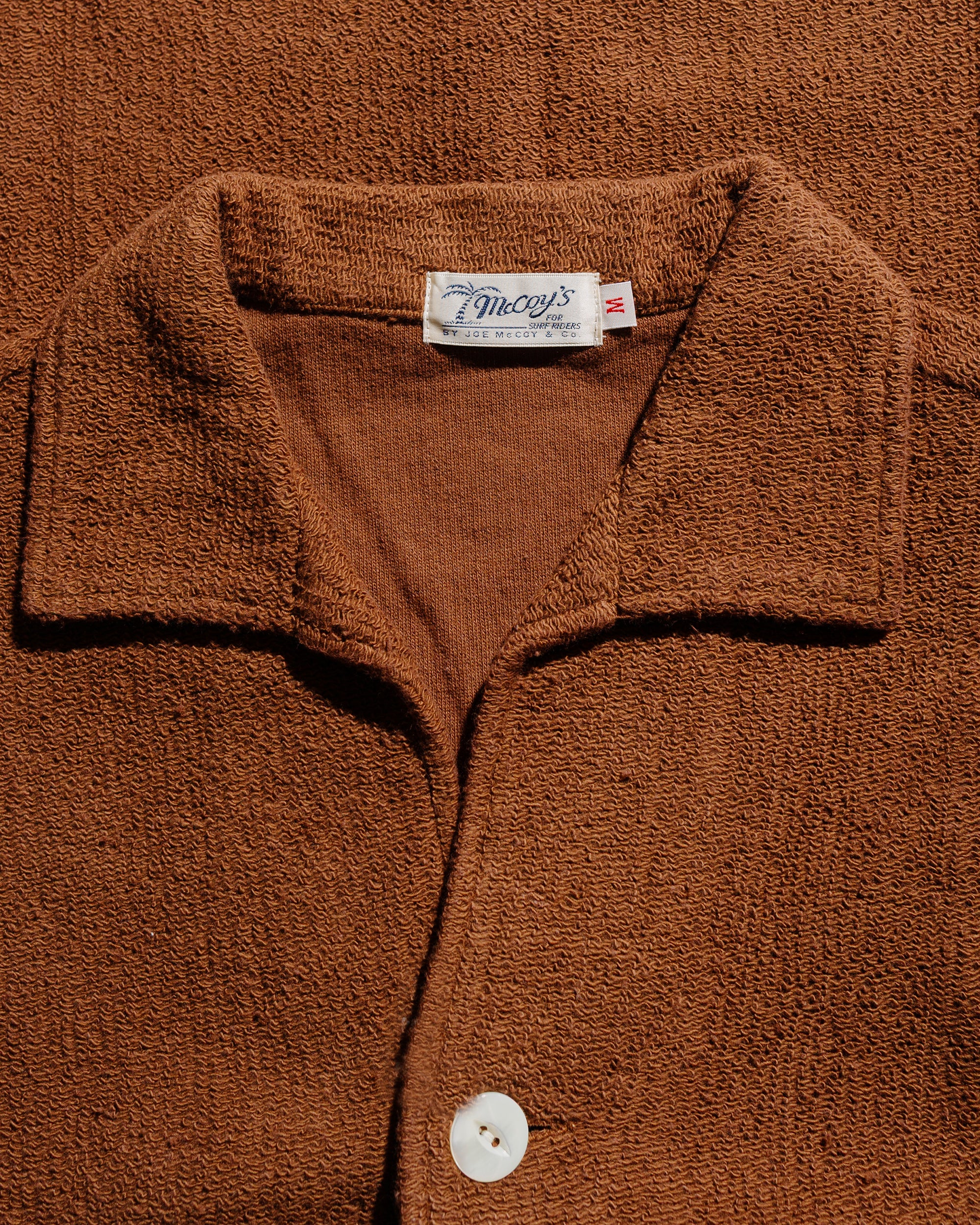 The Real McCoy's MC25001 Cotton Pile Beach Shirt Brown - Image 5