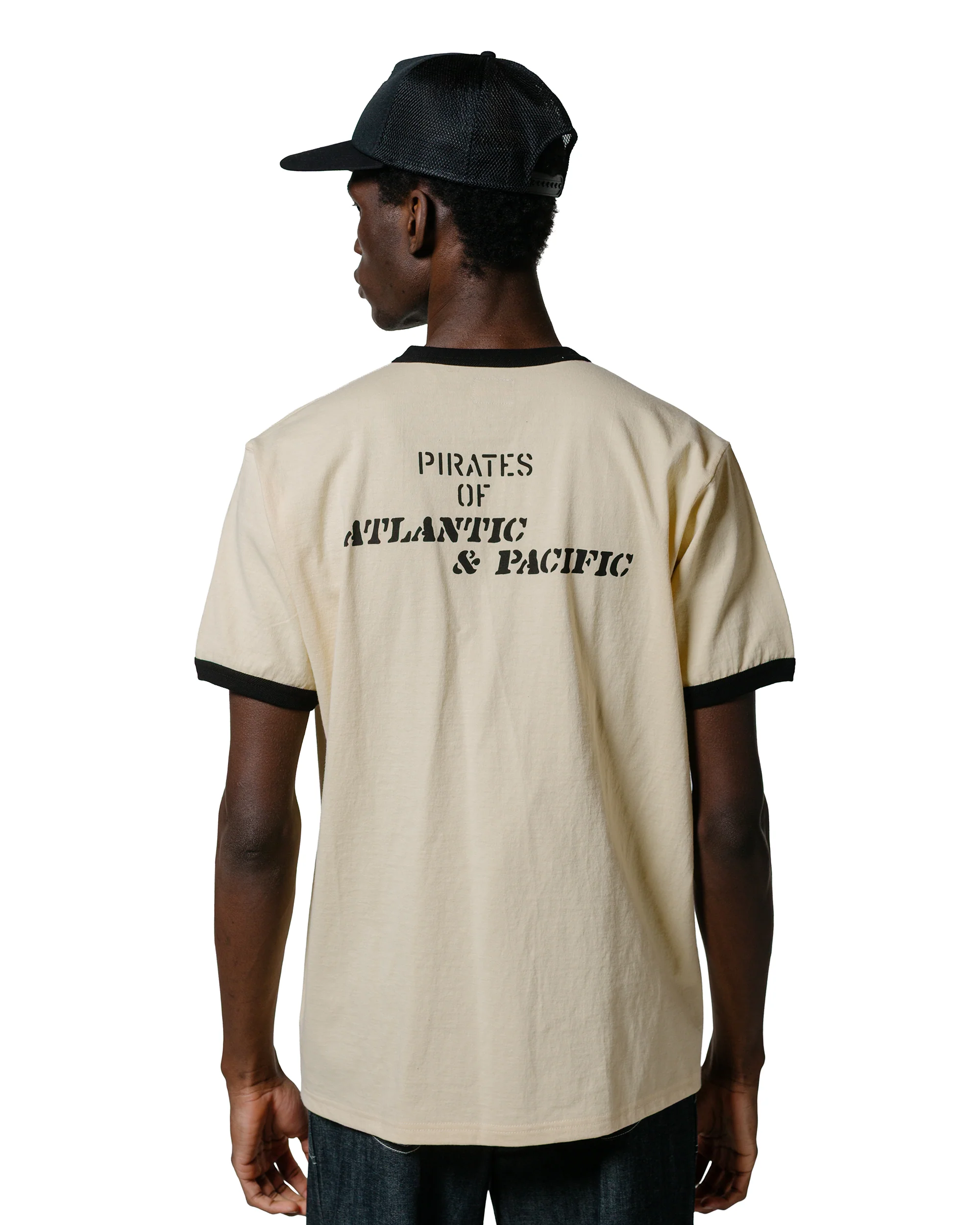 The Real McCoy's MC25005 Military Tee / USS Kidd Ecru/Black - Image 3