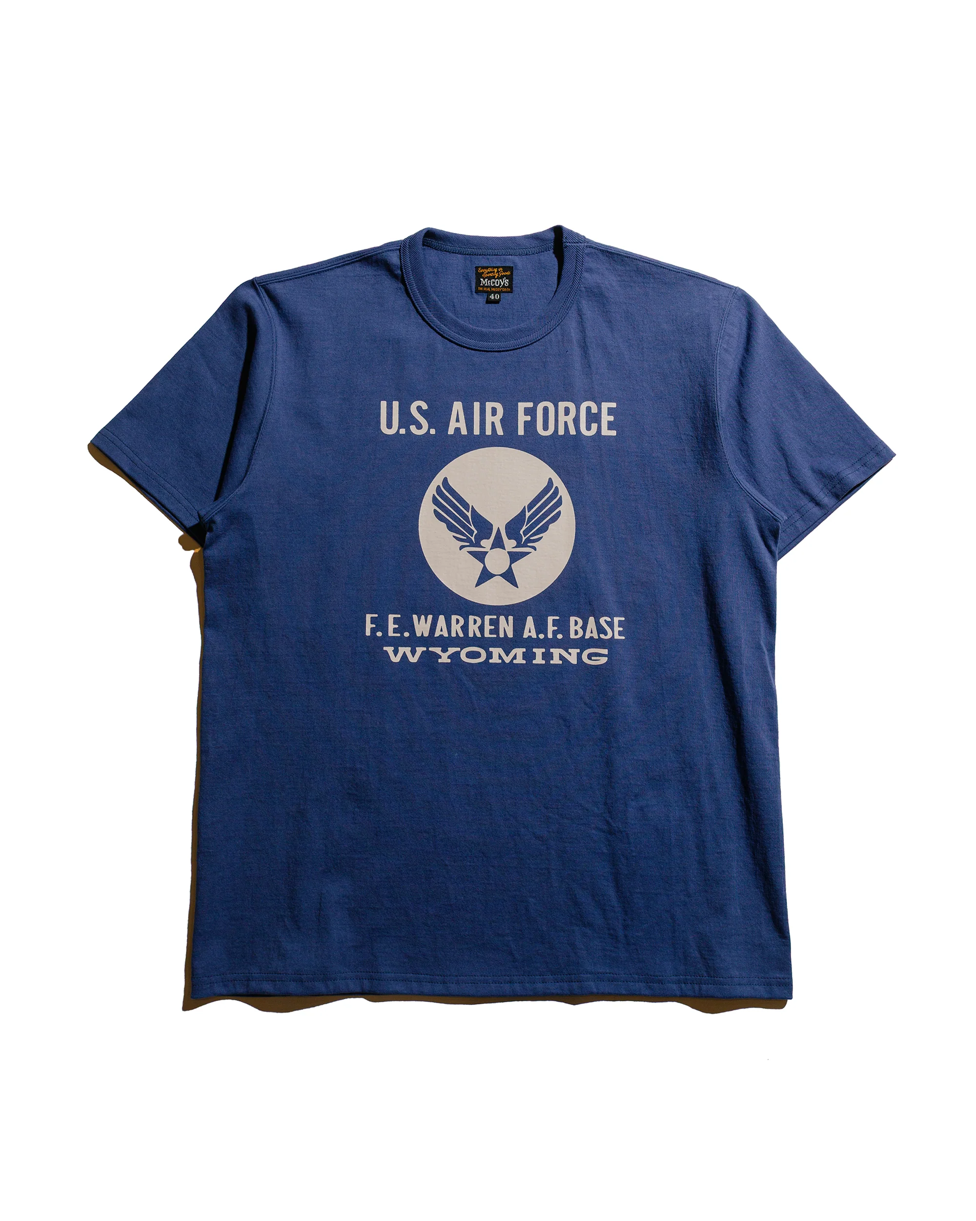 The Real McCoy's MC25007 Military Tee / F.E. Warren Base MQ Navy