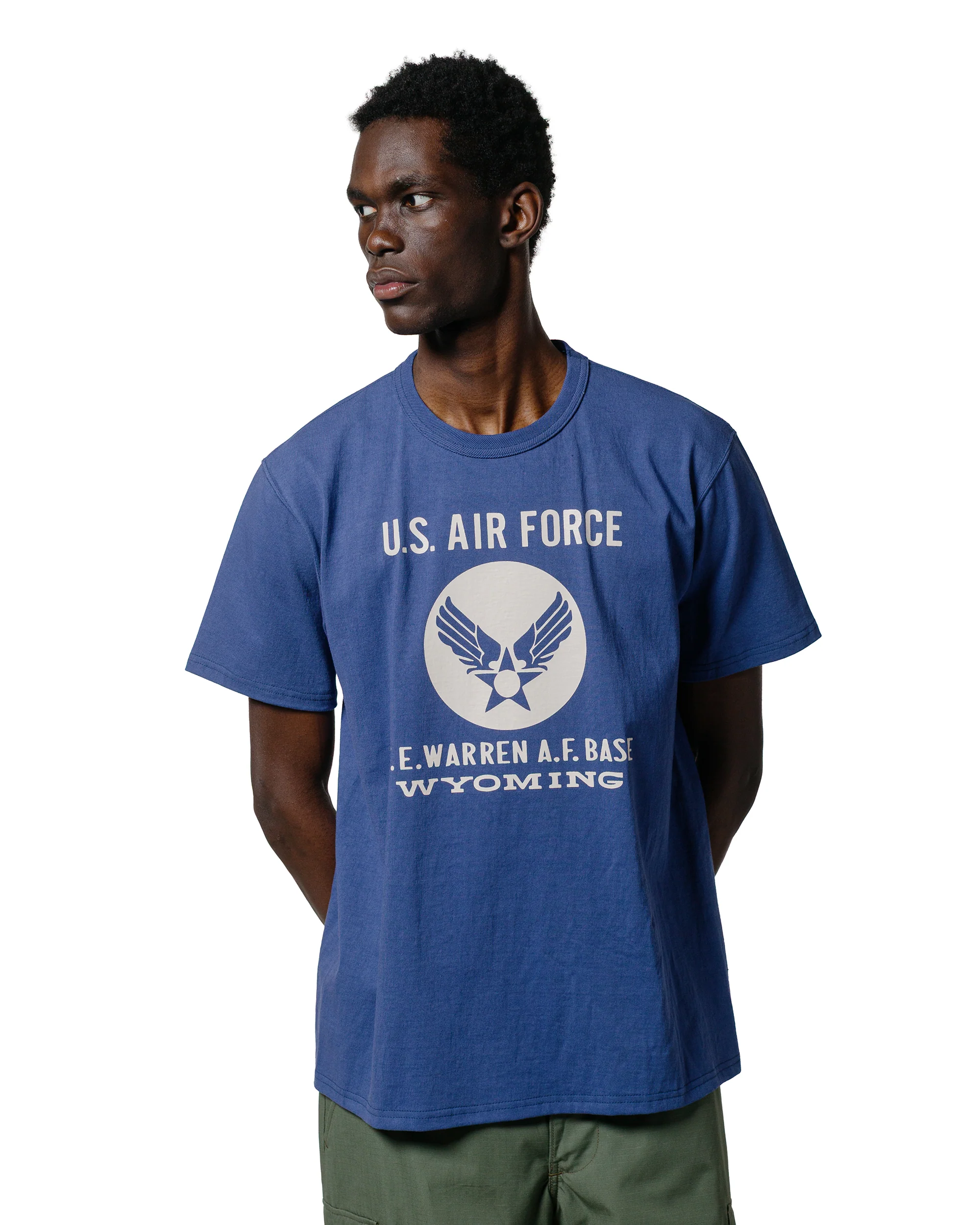 The Real McCoy's MC25007 Military Tee / F.E. Warren Base MQ Navy - Image 2