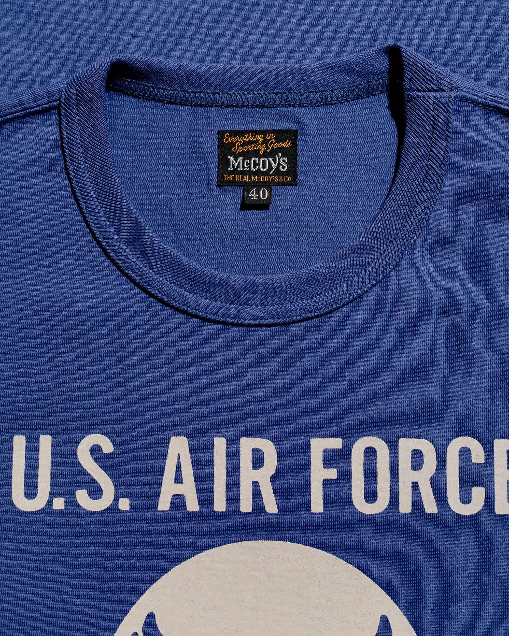 The Real McCoy's MC25007 Military Tee / F.E. Warren Base MQ Navy - Image 4