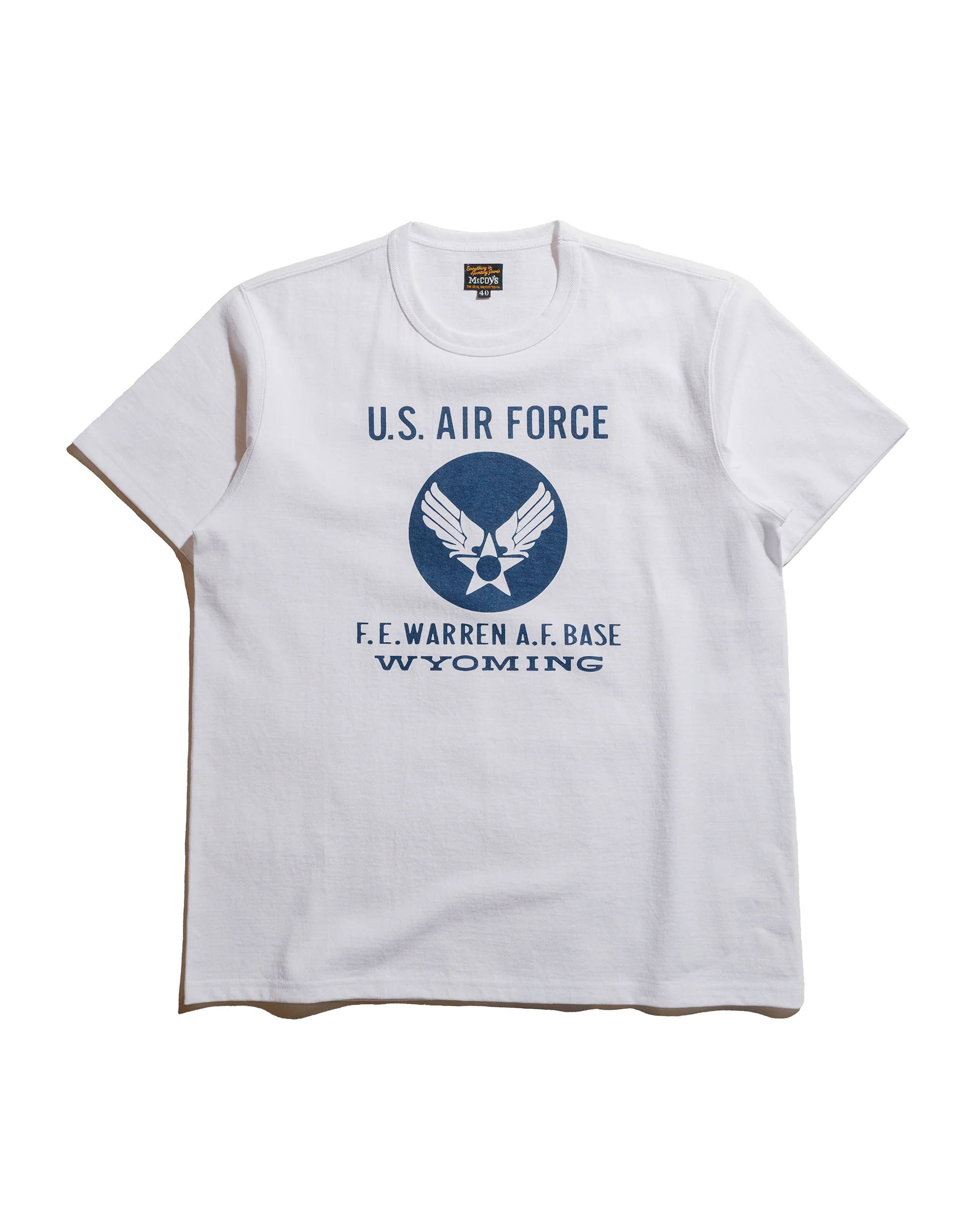 The Real McCoy's MC25007 Military Tee / F.E. Warren Base White
