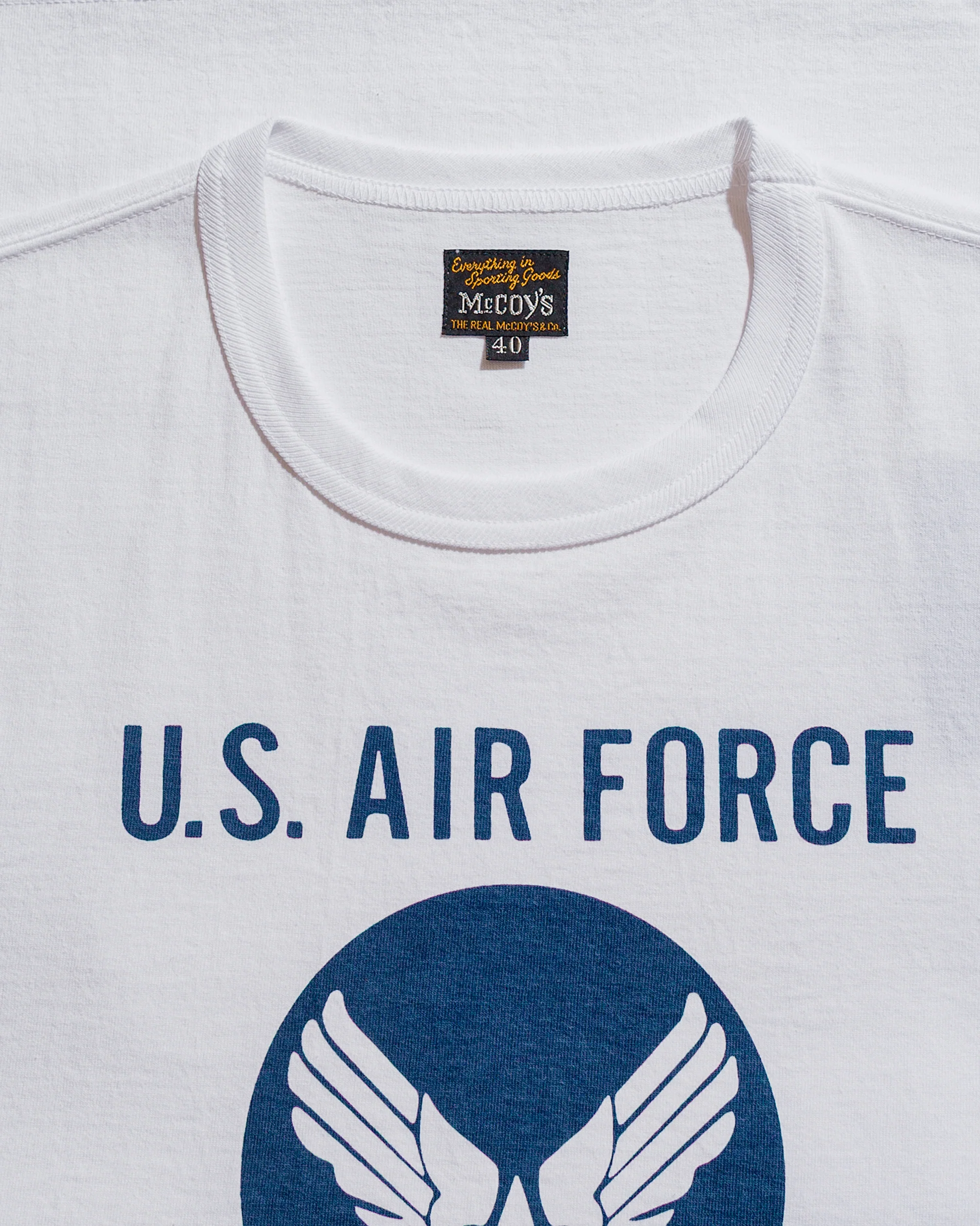 The Real McCoy's MC25007 Military Tee / F.E. Warren Base White - Image 4