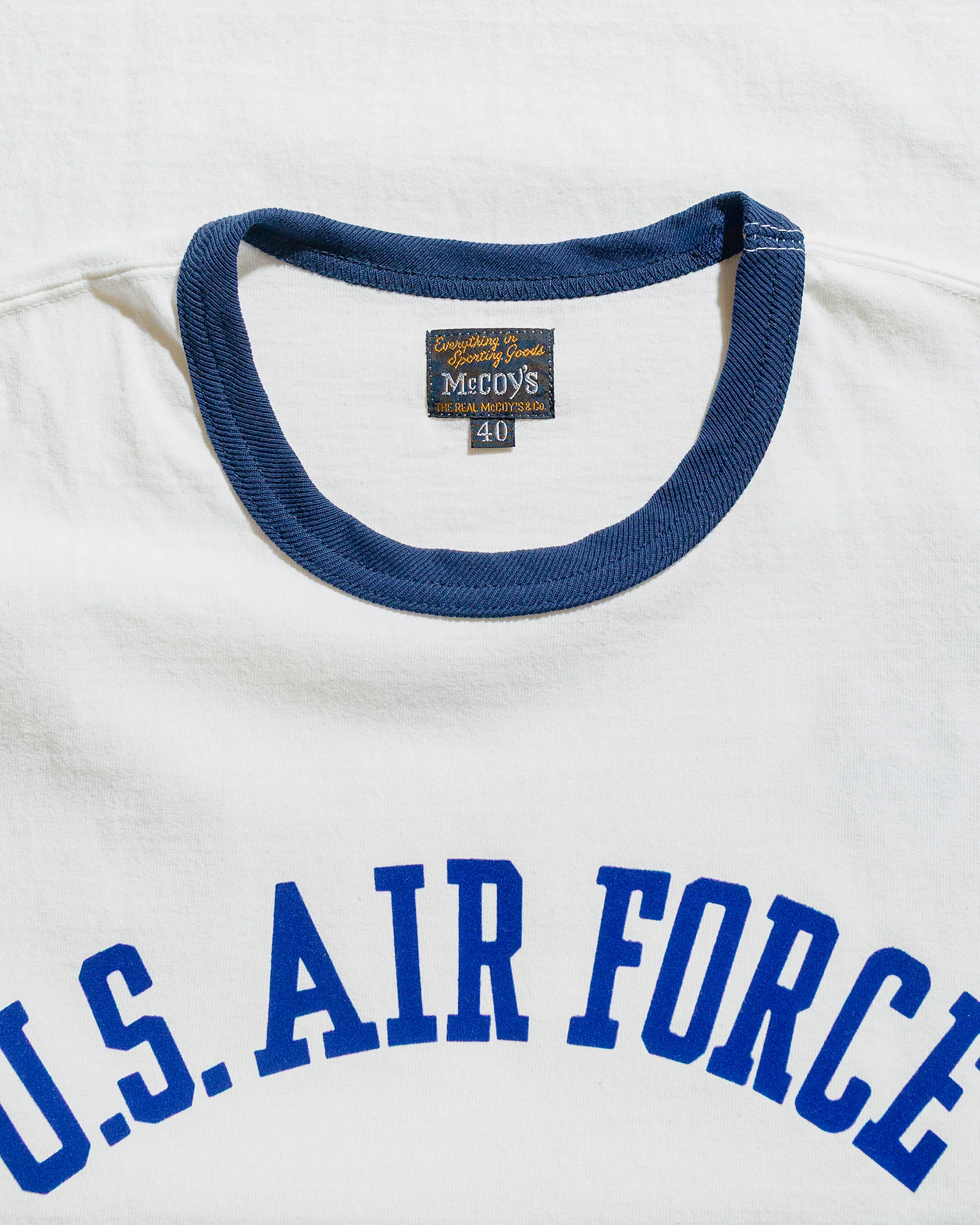 The Real McCoy's MC25008 Military Tee / U.S. Air Force Milk/Navy - Image 4