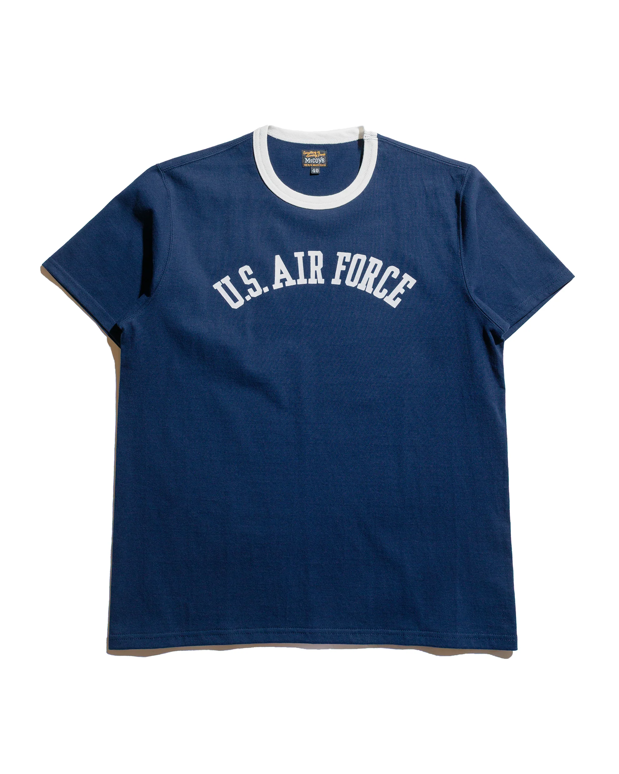 The Real McCoy's MC25008 Military Tee / U.S. Air Force Navy/Milk