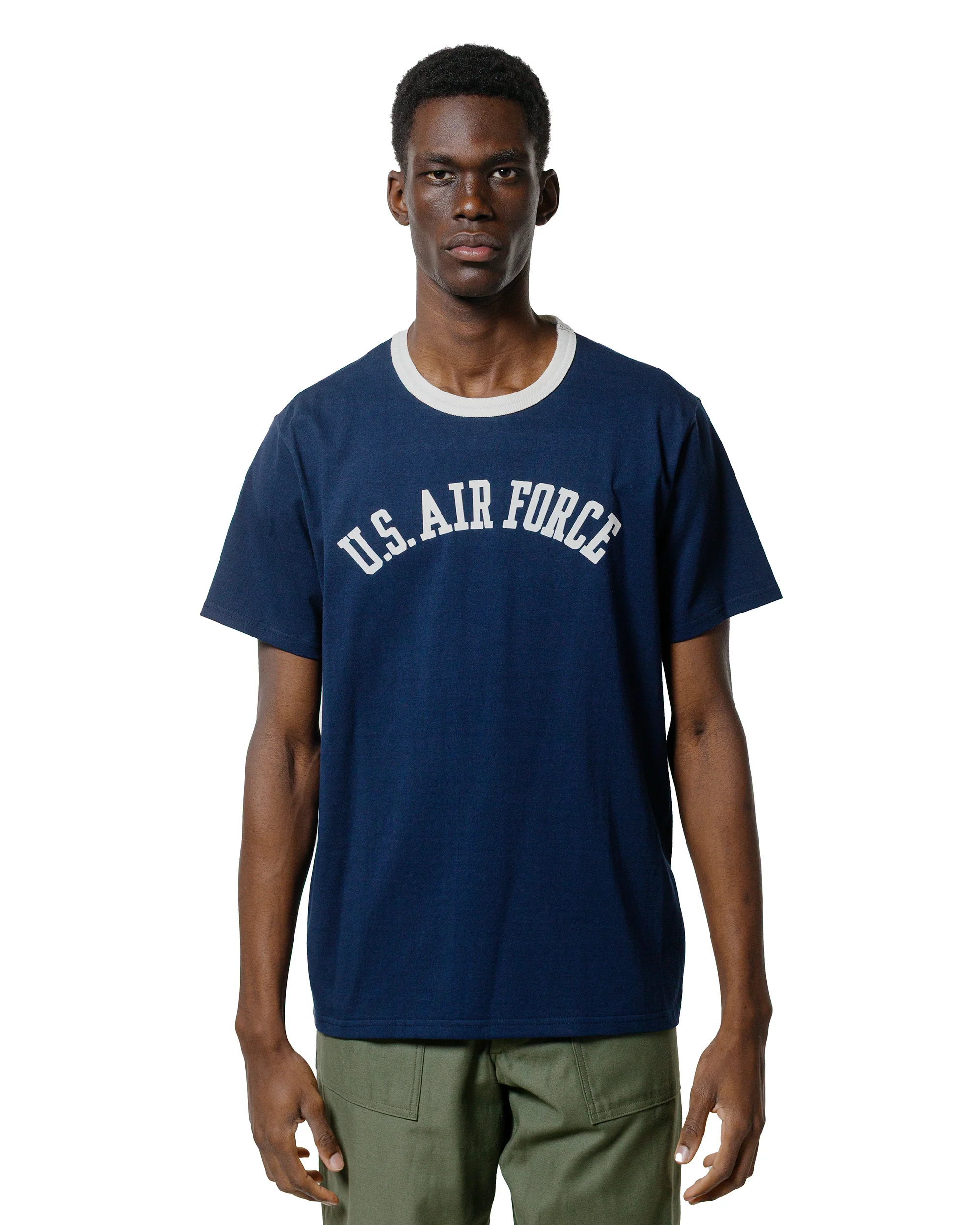 The Real McCoy's MC25008 Military Tee / U.S. Air Force Navy/Milk - Image 2