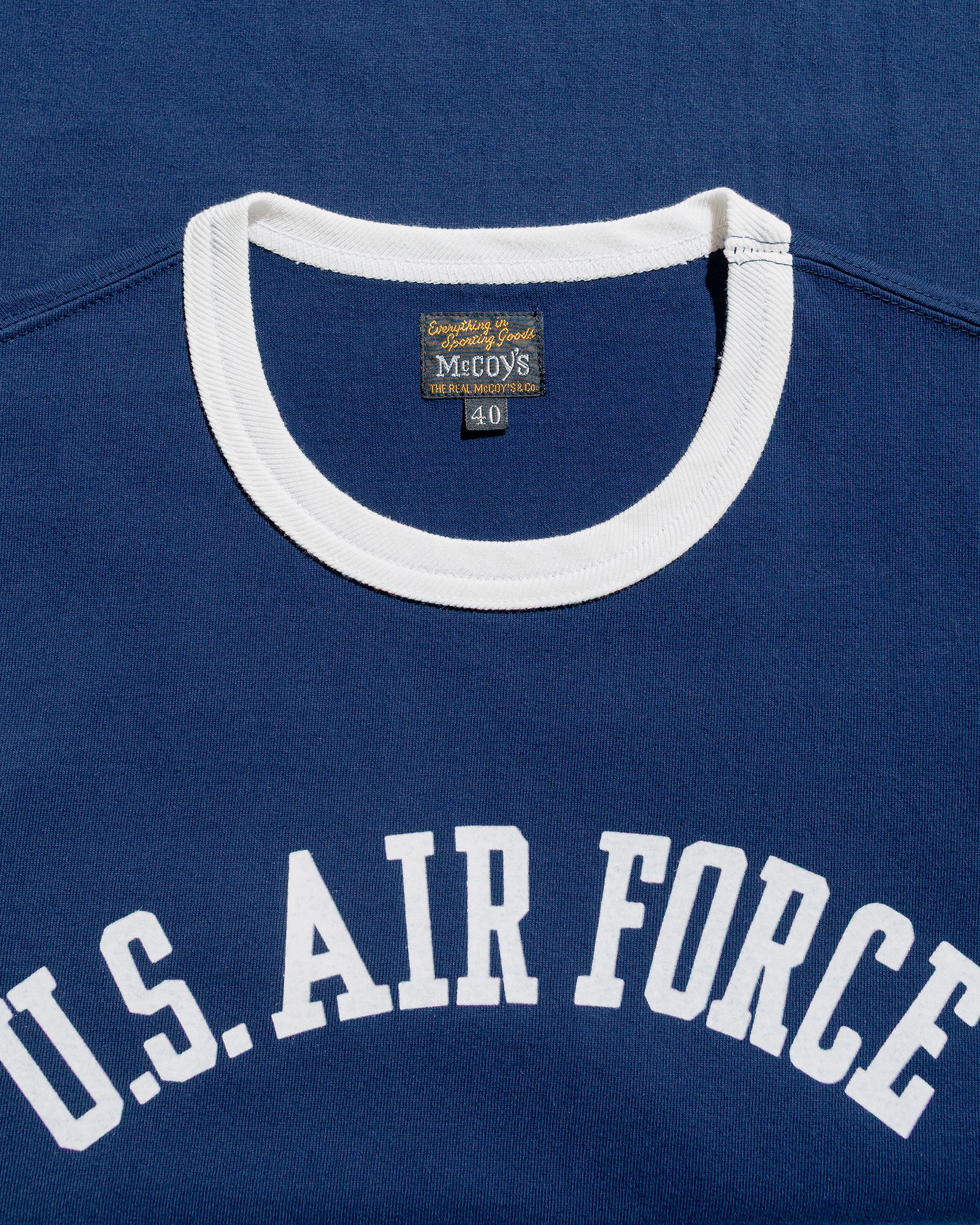 The Real McCoy's MC25008 Military Tee / U.S. Air Force Navy/Milk - Image 4