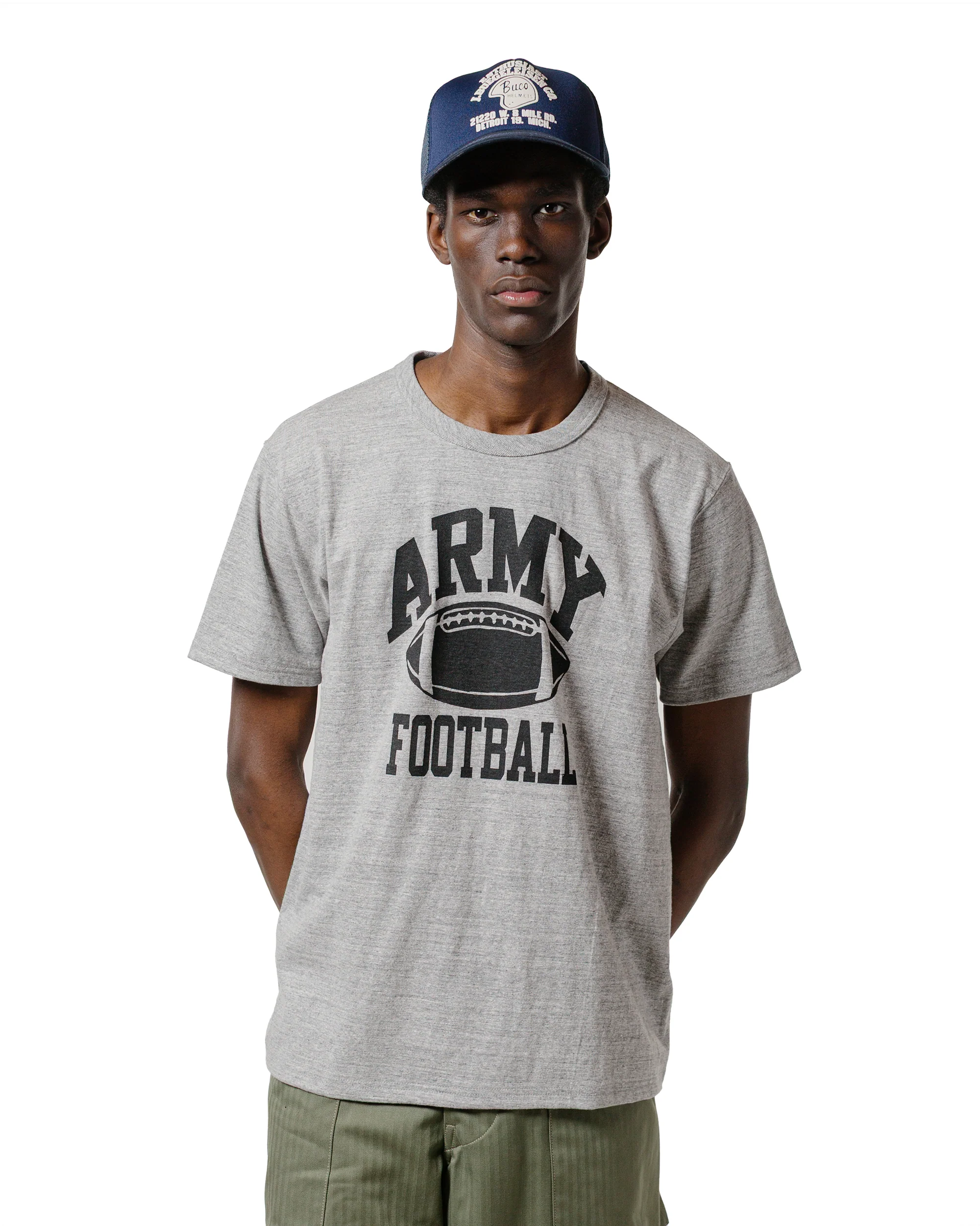 The Real McCoy's MC25009 Military Tee / Army Football Gray - Image 2