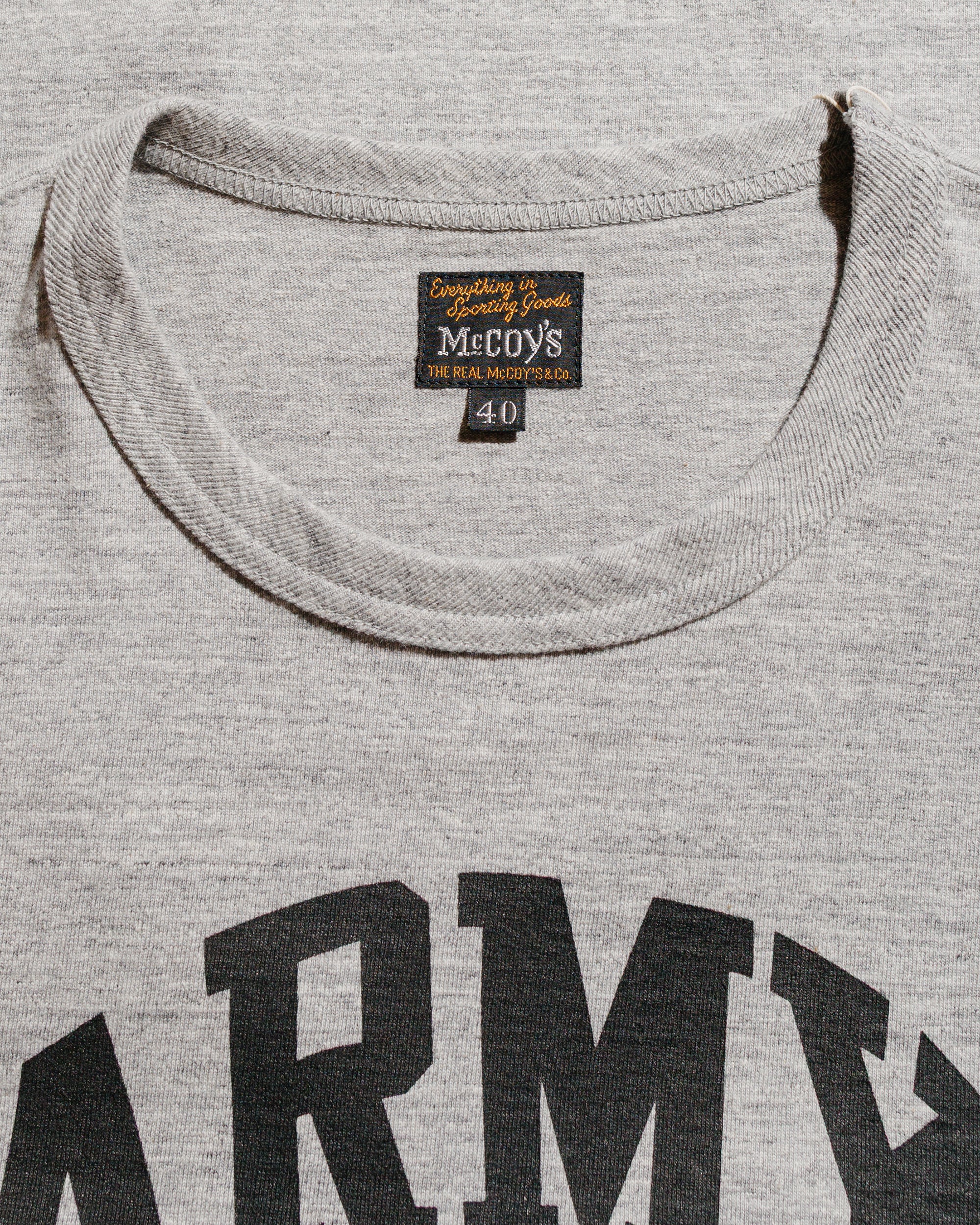 The Real McCoy's MC25009 Military Tee / Army Football Gray - Image 4