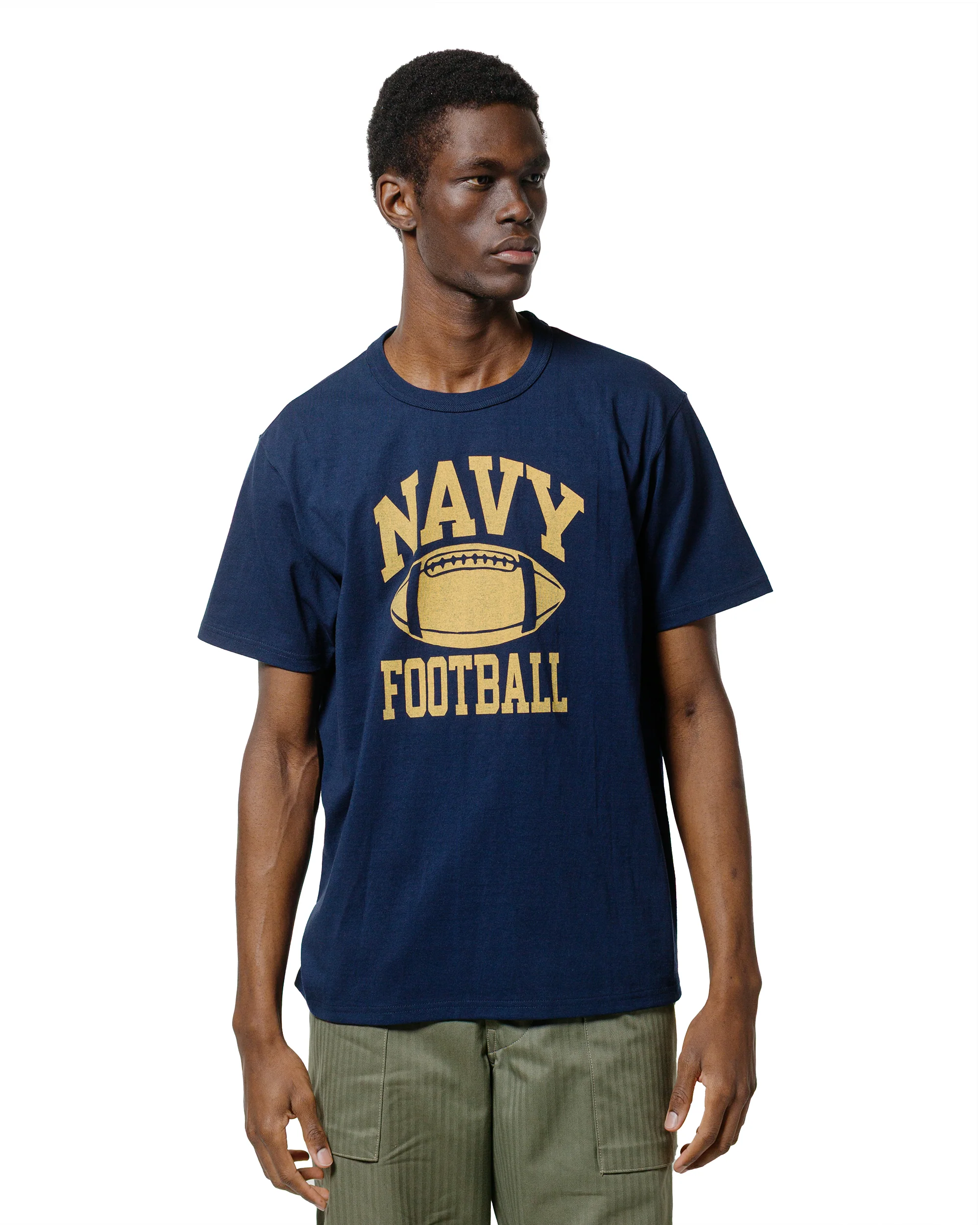 The Real McCoy's MC25010 Military Tee / Navy Football Navy - Image 2
