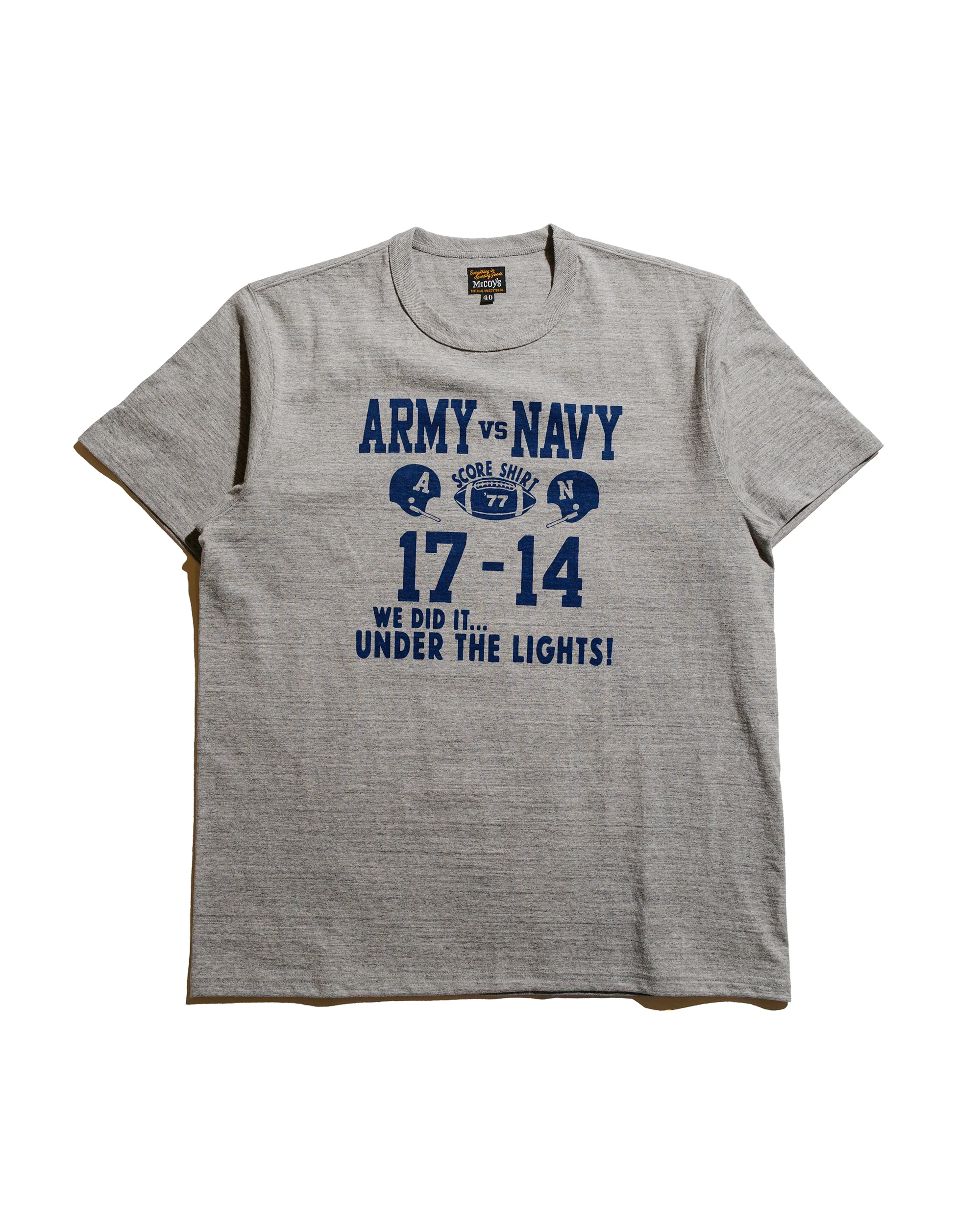 The Real McCoy's MC25011 Military Tee / Army Vs. Navy Gray