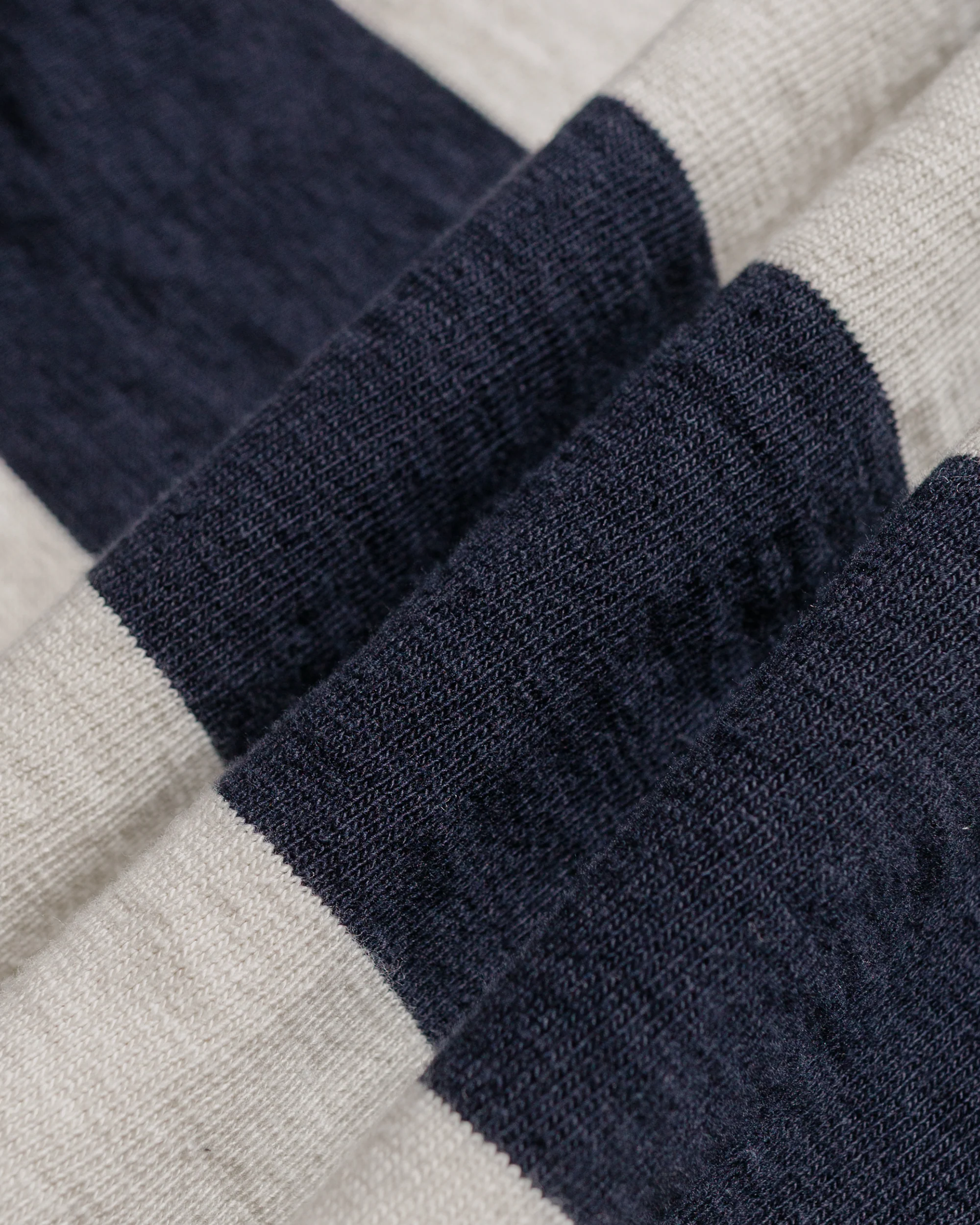 The Real McCoy's MC25013 Climbers' Striped Rugby Shirt Navy/Ecru - Image 6